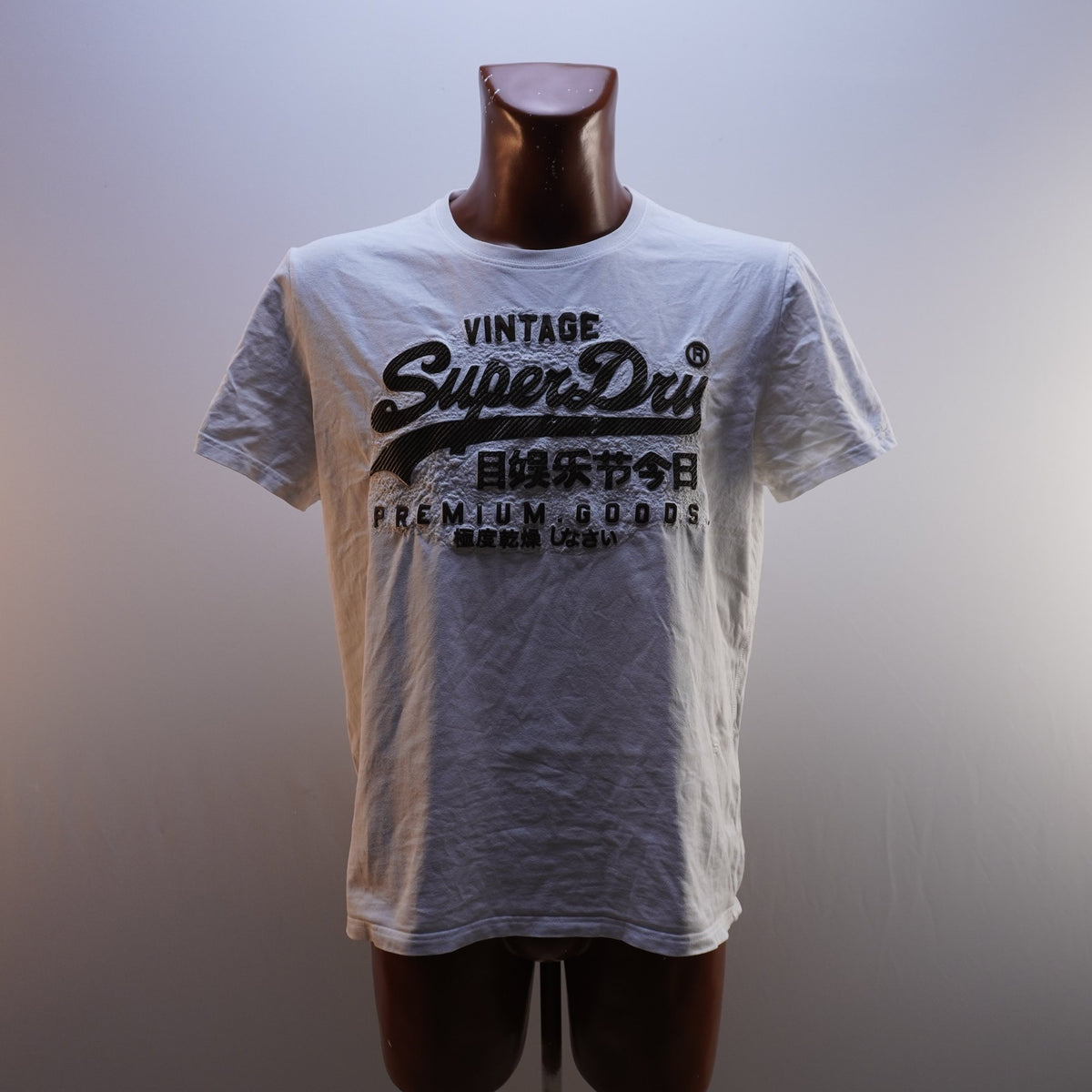 Camiseta de Manga Corta Superdry para Hombre Usada - Blanca, XXL