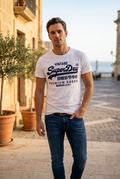 Gebrauchtes Superdry Kurzarm-T-Shirt für Herren – Weiß, XXL
