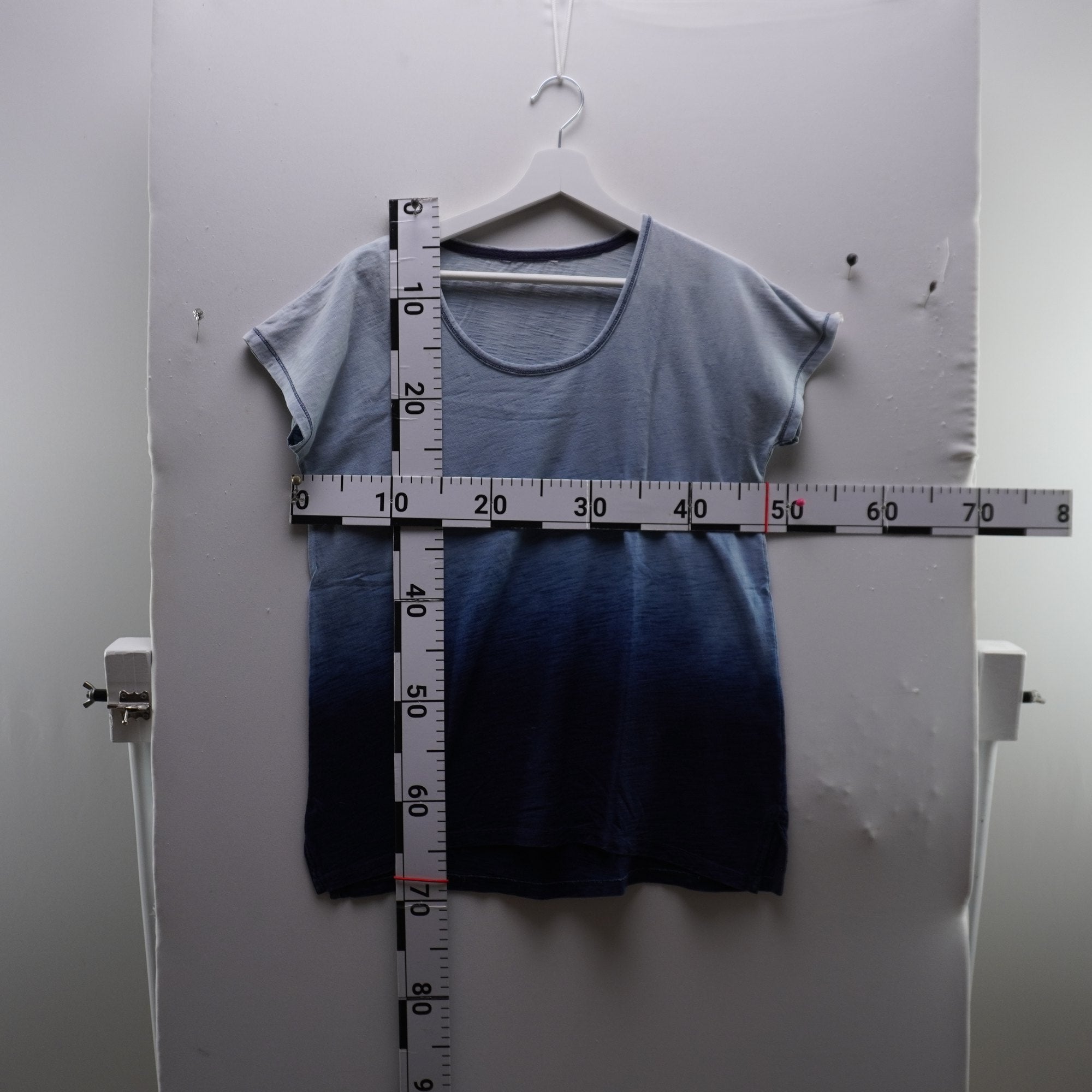 Camiseta de Manga Corta Azul para Mujer Usada - Grande (L)