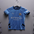 Camiseta de Manga Corta Puma Manchester para Niños Usada - Azul, Talla 116