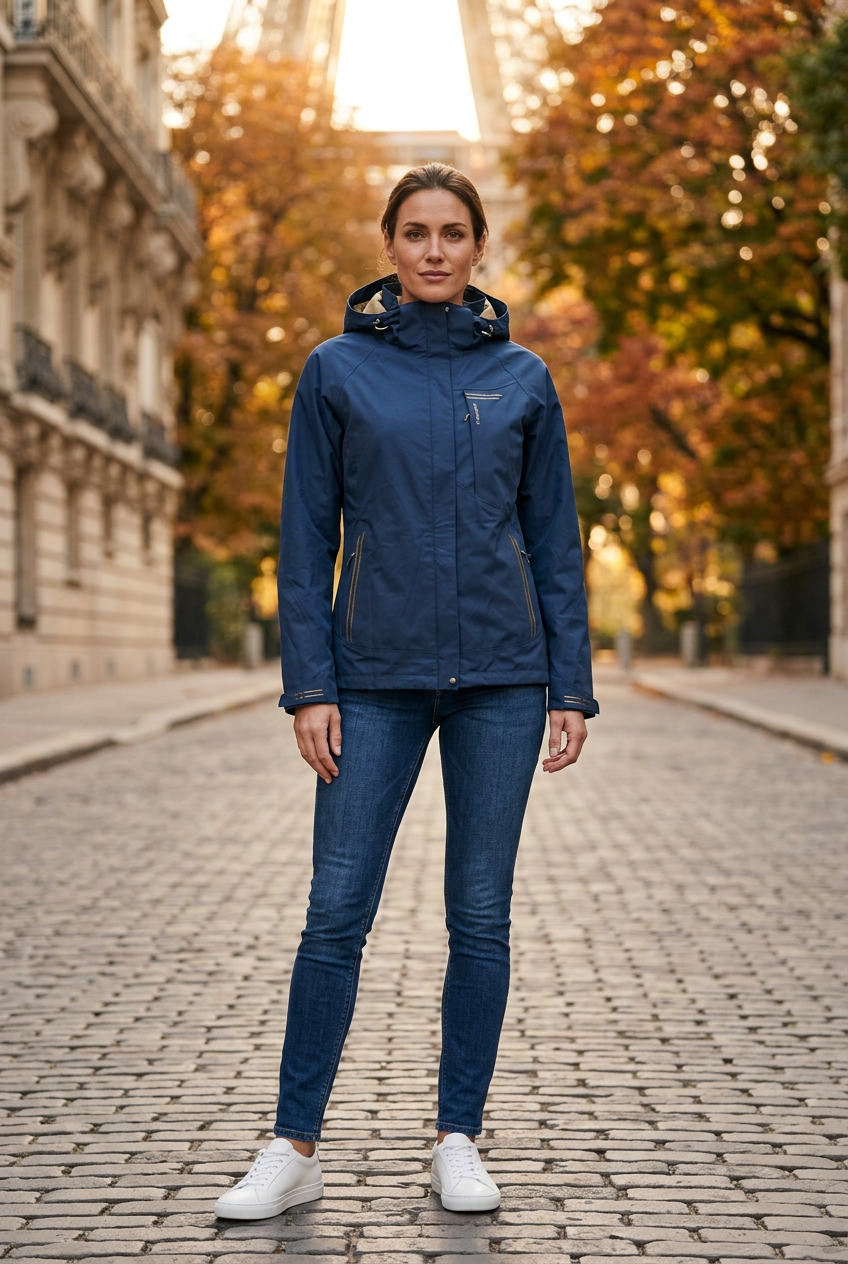 Parka Icepeak para Mujer Usada - Azul Marino, L