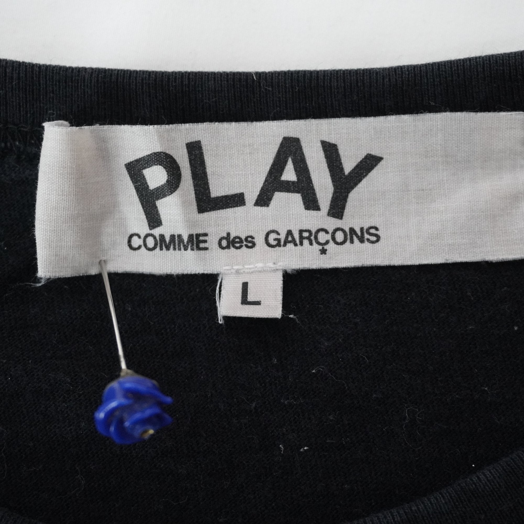 Camiseta de Manga Corta Comme des Garcons para Mujer - Negra, L (Usada en Muy Buen Estado)