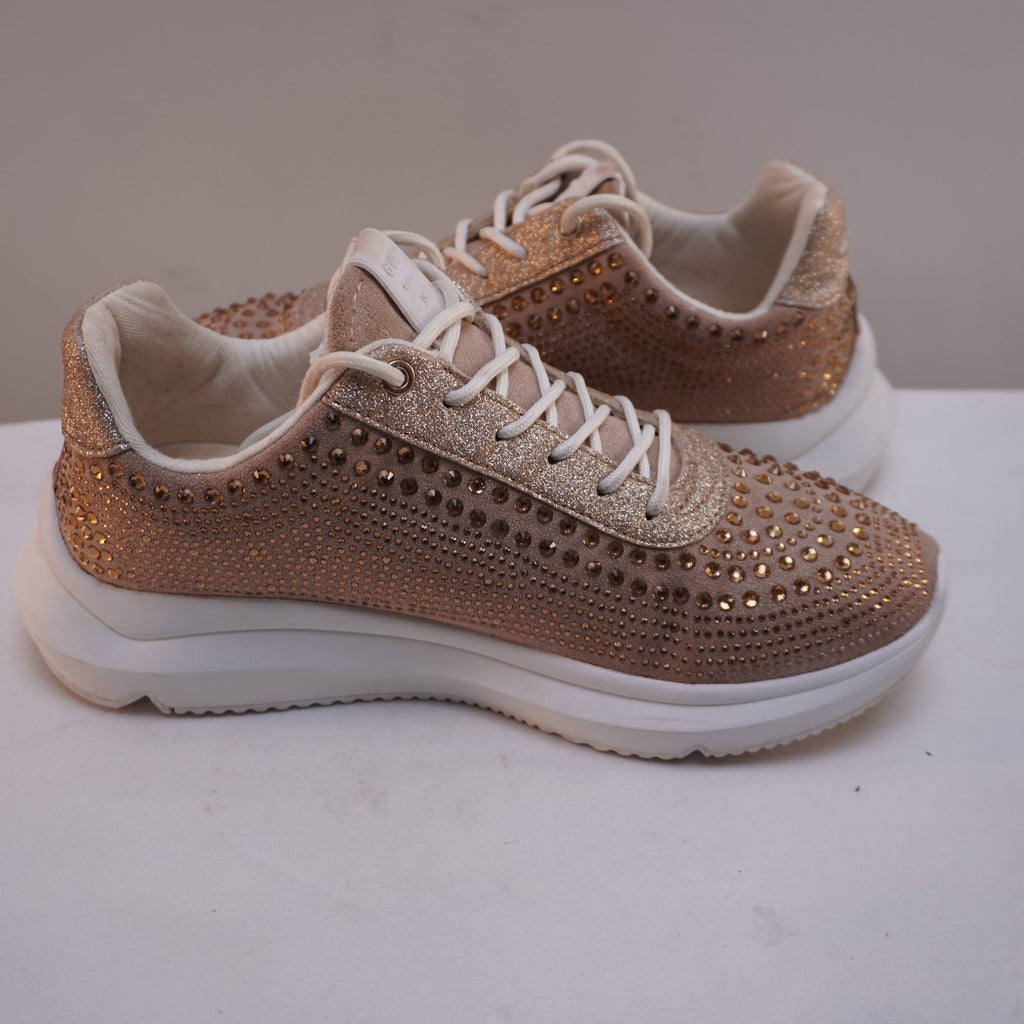 Zapatillas Guess para Mujer Usadas - Dorado, Talla 39