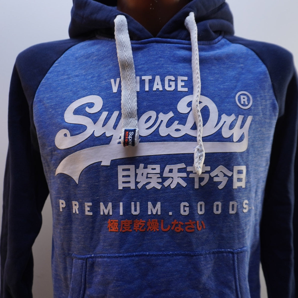 Sudadera con Capucha Superdry para Hombre Usada - Azul, L