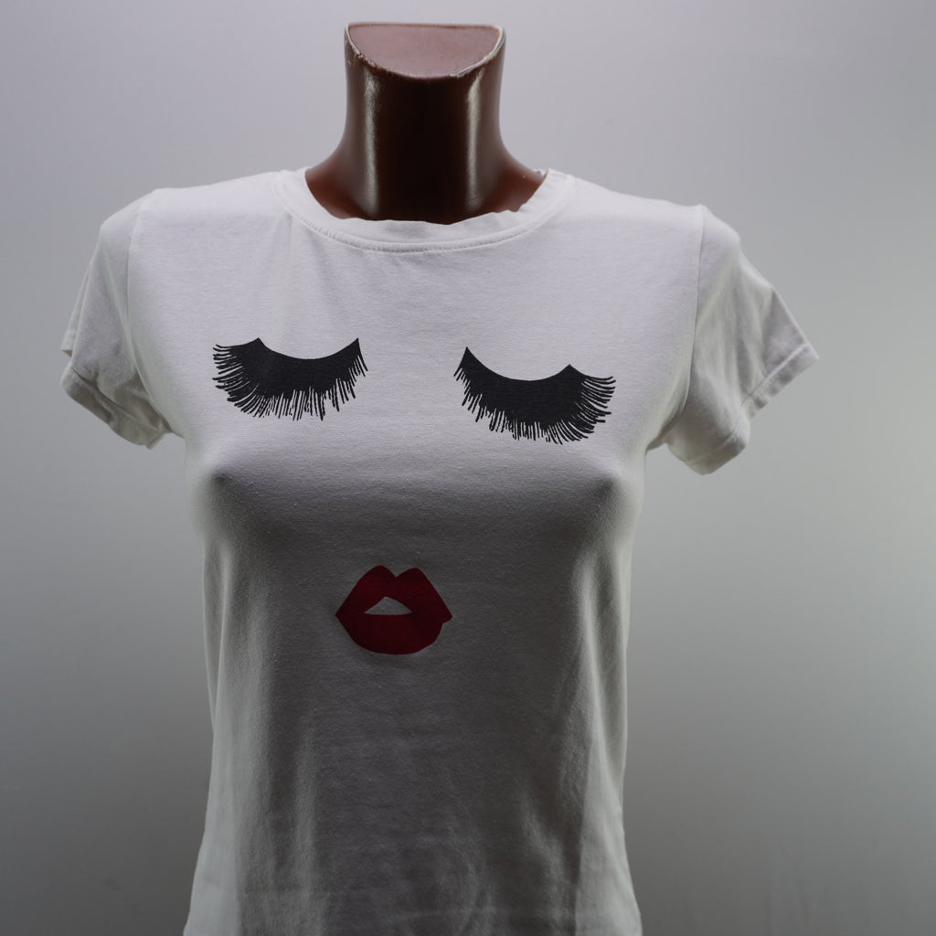 Camiseta de Manga Corta Rose Blu Candida para Mujer - Blanco, M (Usada en Muy Buen Estado)
