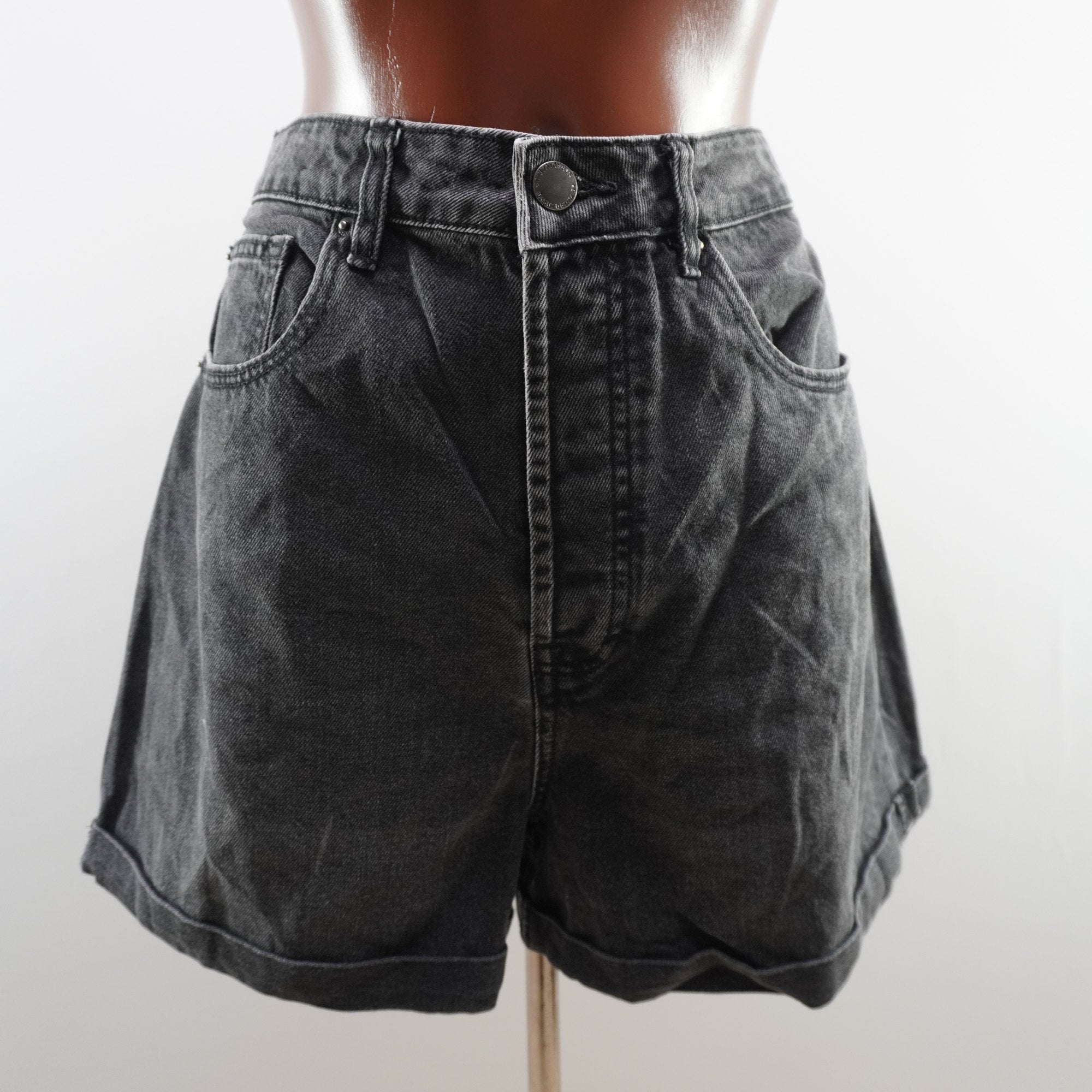 Pantalones Cortos Vaqueros Stradivarius para Mujer Usados - Negros, XL