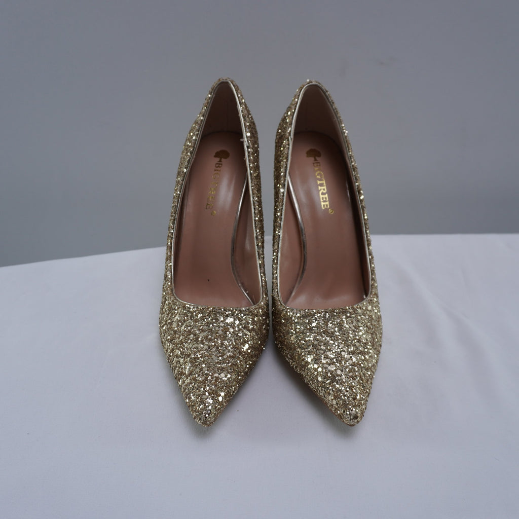 Tacones Bigtree para Mujer Nuevos - Dorado, Talla 39
