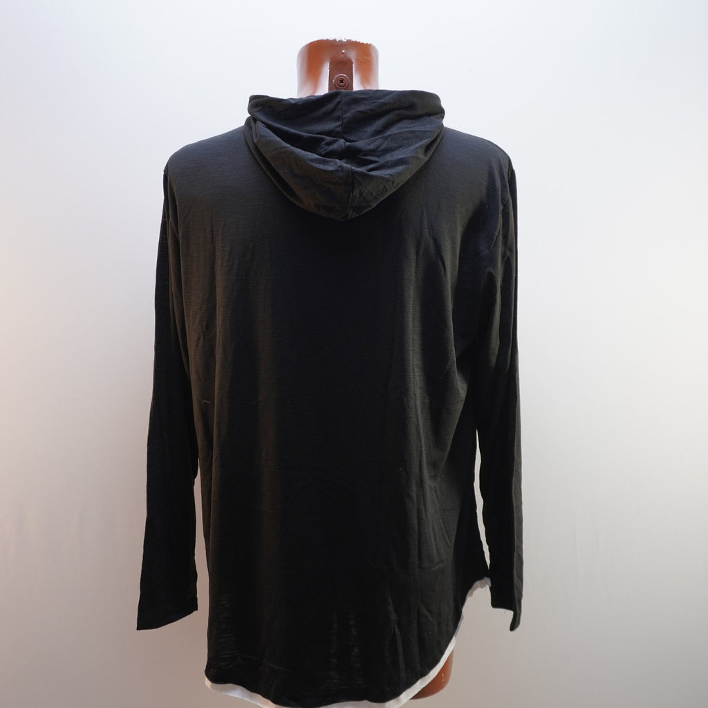 Sudadera con Capucha Siimhwrss para Hombre Usada - Negra, XXL