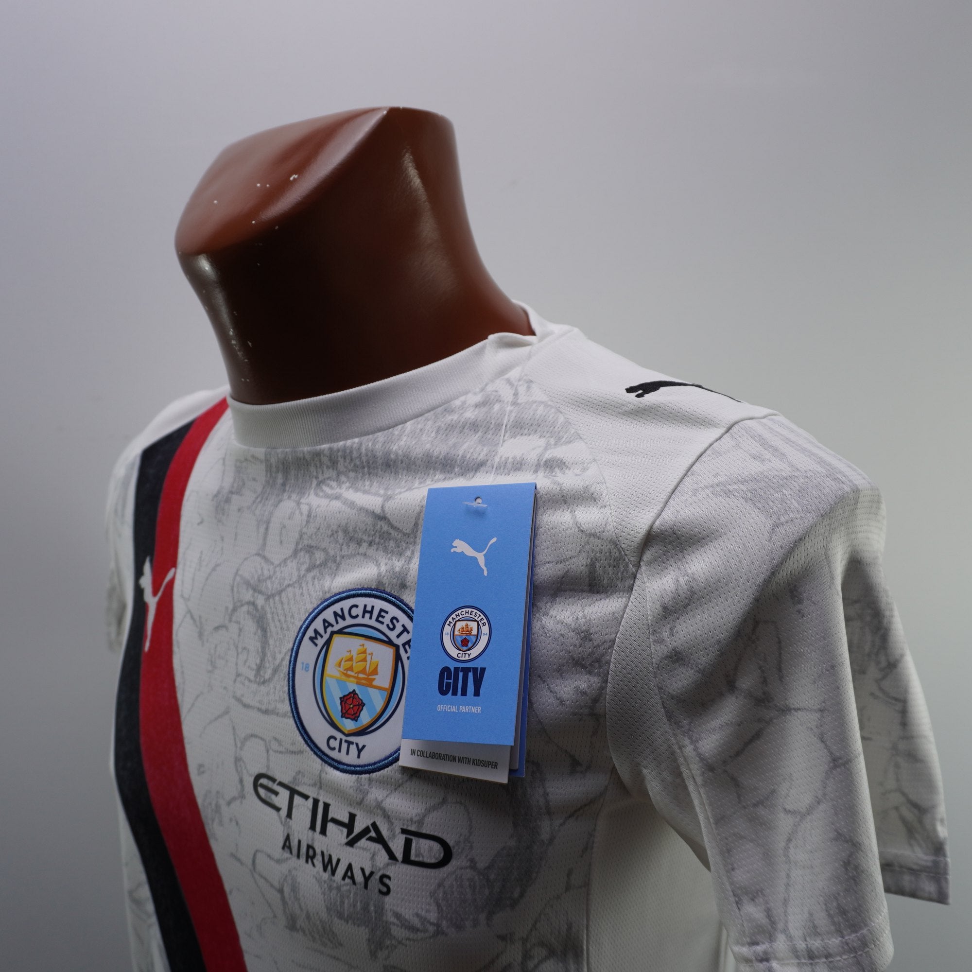 Camiseta de Manga Corta Puma Manchester para Otros - Blanca, Talla 164, Usada en Buen Estado