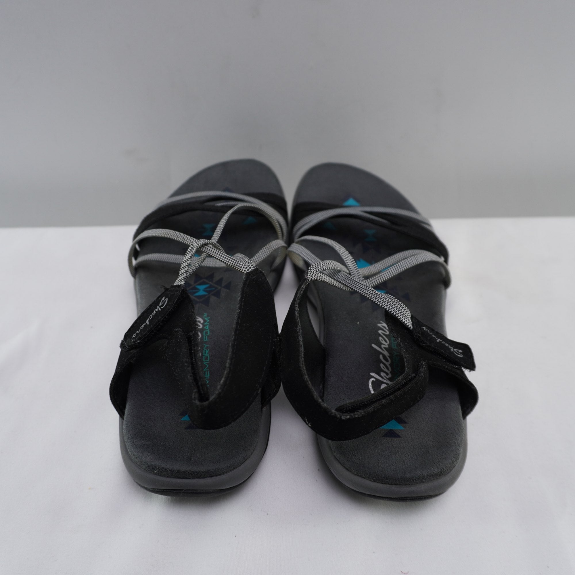 Zapatos Planos Skechers para Mujer Usados - Gris, Talla 38