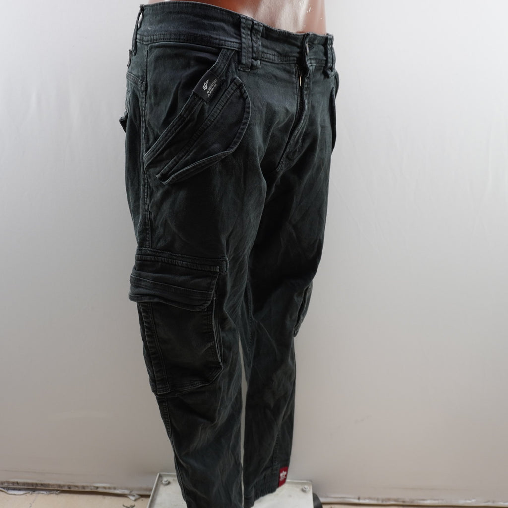 Pantalones para Correr Alpha Industries para Hombre - Negros, L, Usados en Muy Buen Estado