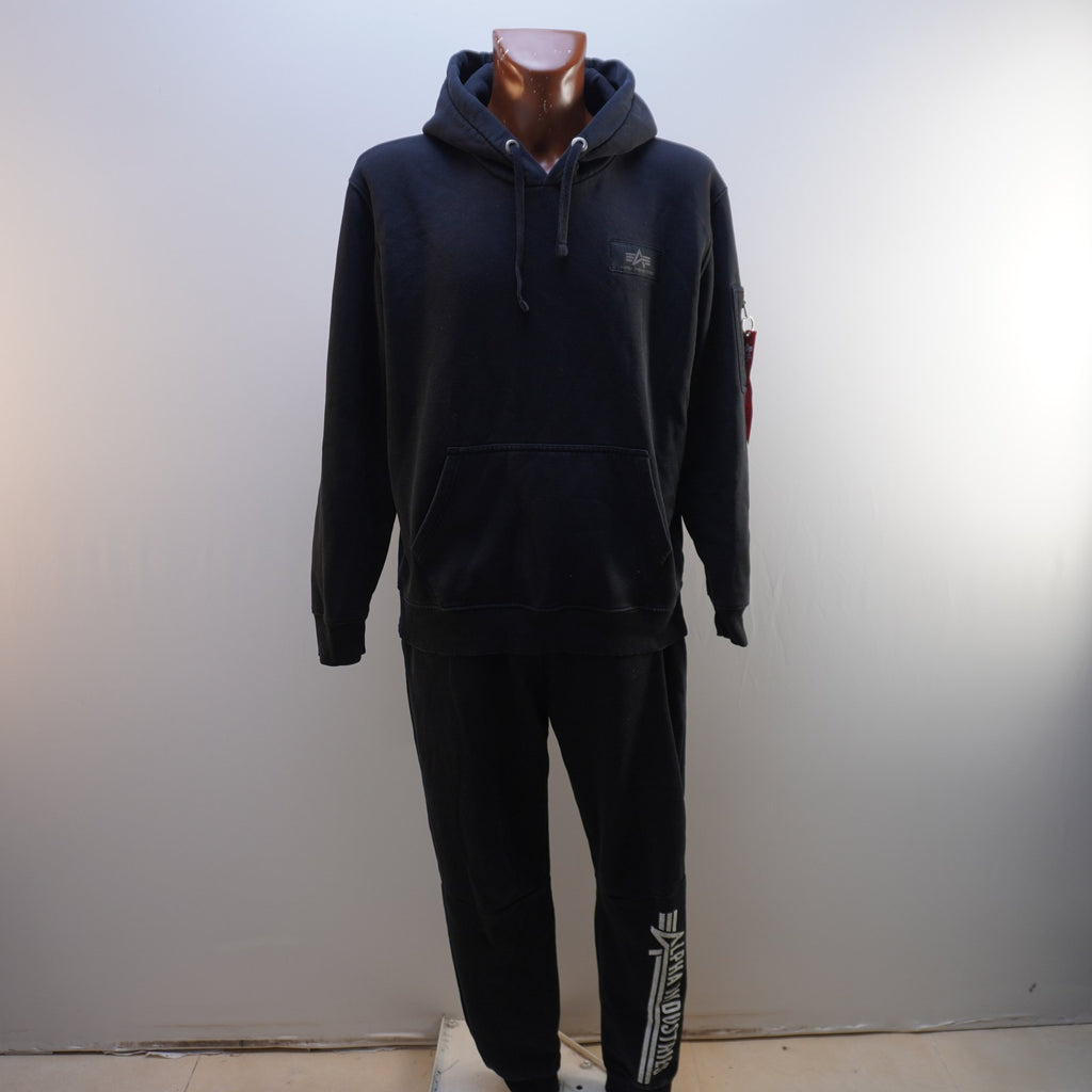 Sudadera con Capucha Alpha Industries para Hombre Usada - Negra, XL