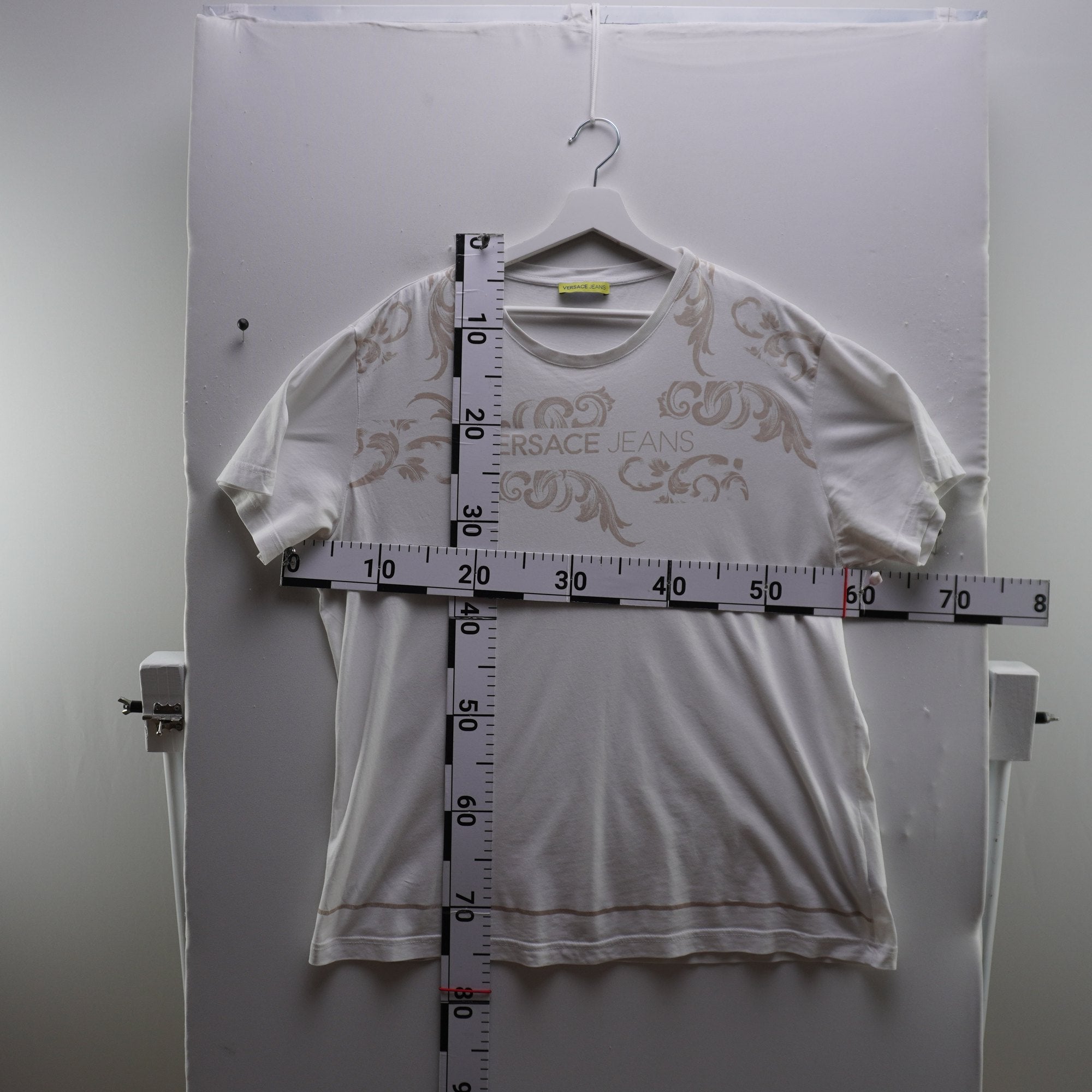 Camiseta de Manga Corta Versace para Hombre - Blanco, XXL, Usada en Muy Buen Estado