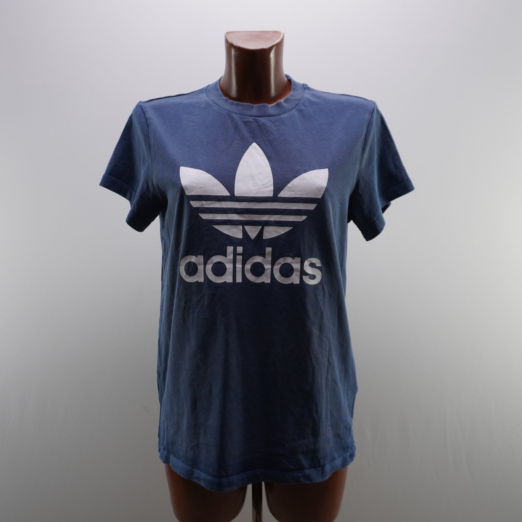 Camiseta de Manga Corta Adidas para Mujer Usada - Azul, S