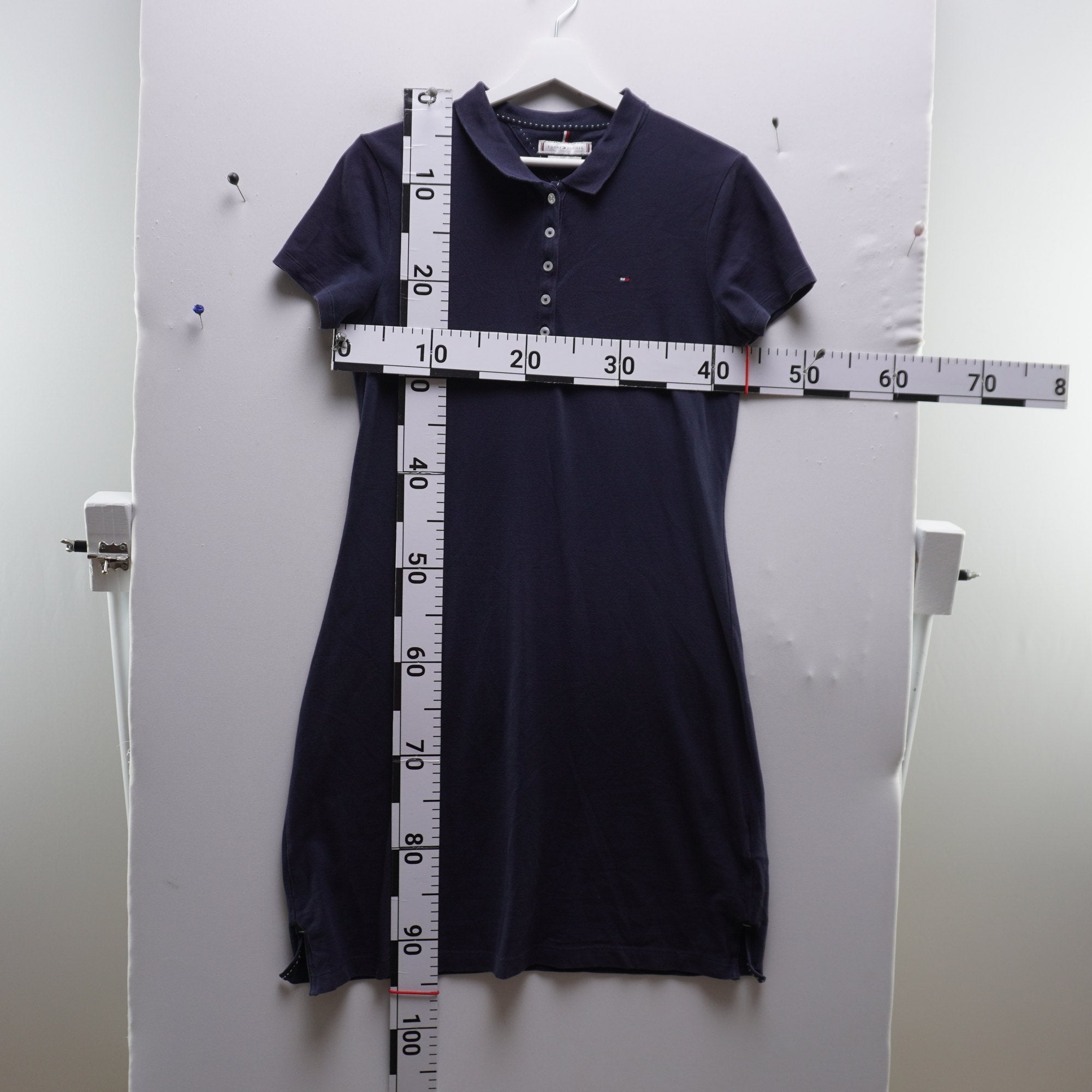 Vestido de Algodón Azul Marino para Mujer - Talla Grande, Usado en Muy Buen Estado