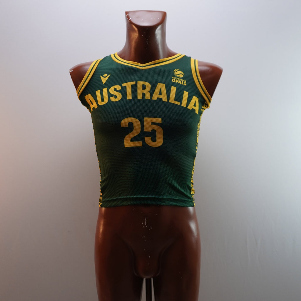 Camiseta de Manga Corta Eleven Australia para Hombre Usada - Verde, XXXS