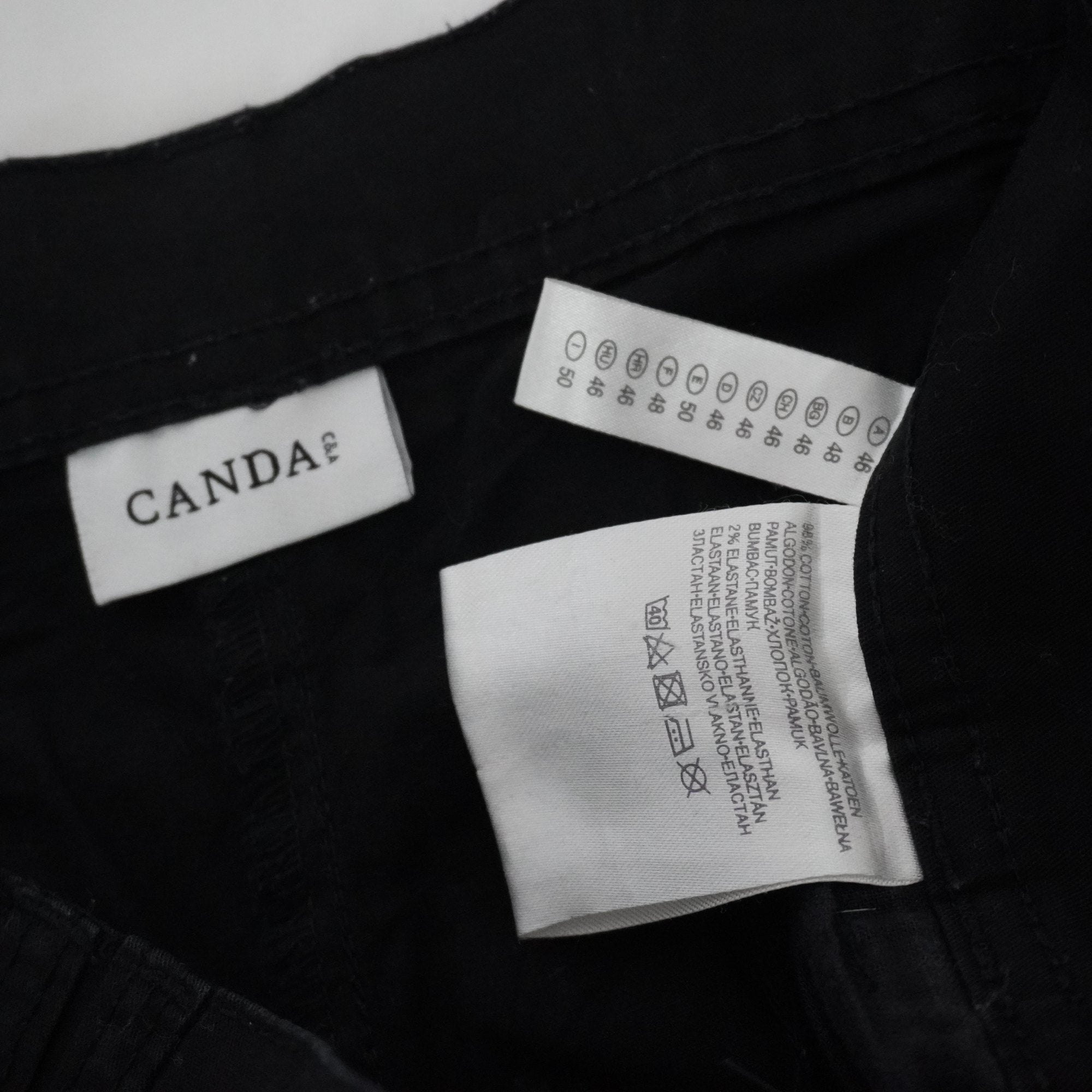 Pantalones Cortos Vaqueros Canda para Mujer Usados - Negro, XXL
