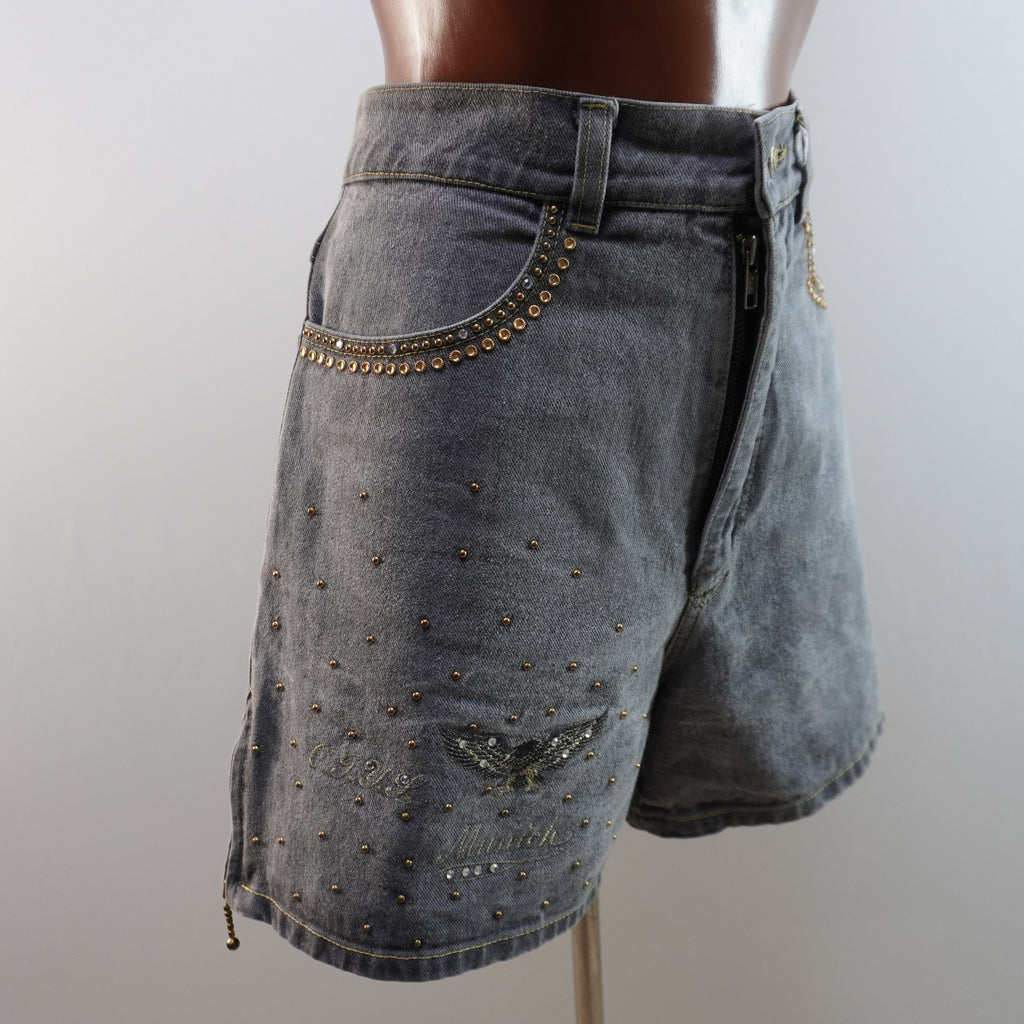 Pantalones Cortos Vaqueros Munich para Mujer Usados - Gris, M