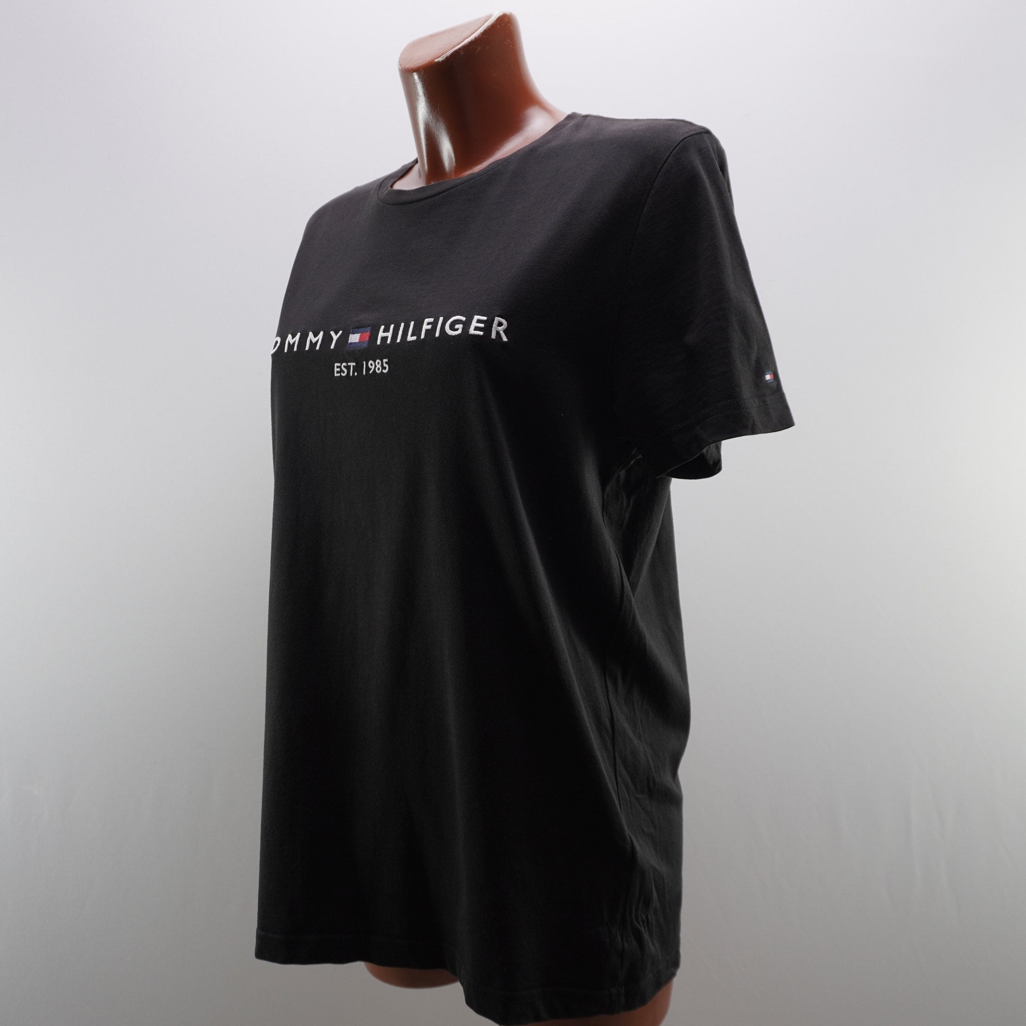 Camiseta de Manga Corta Tommy Hilfiger para Mujer Usada - Negro, L