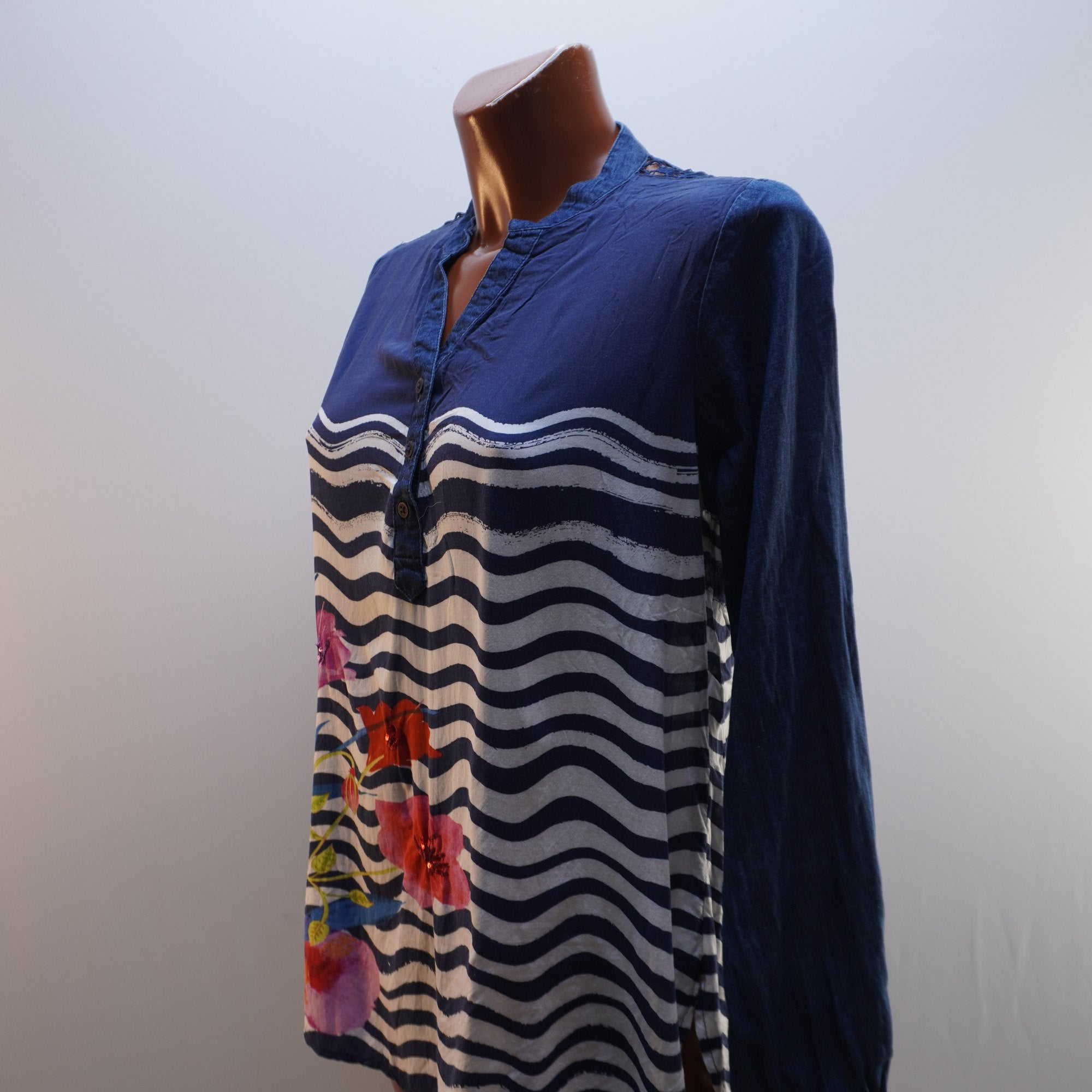Camisa Henley Desigual para Mujer Usada - Azul, L