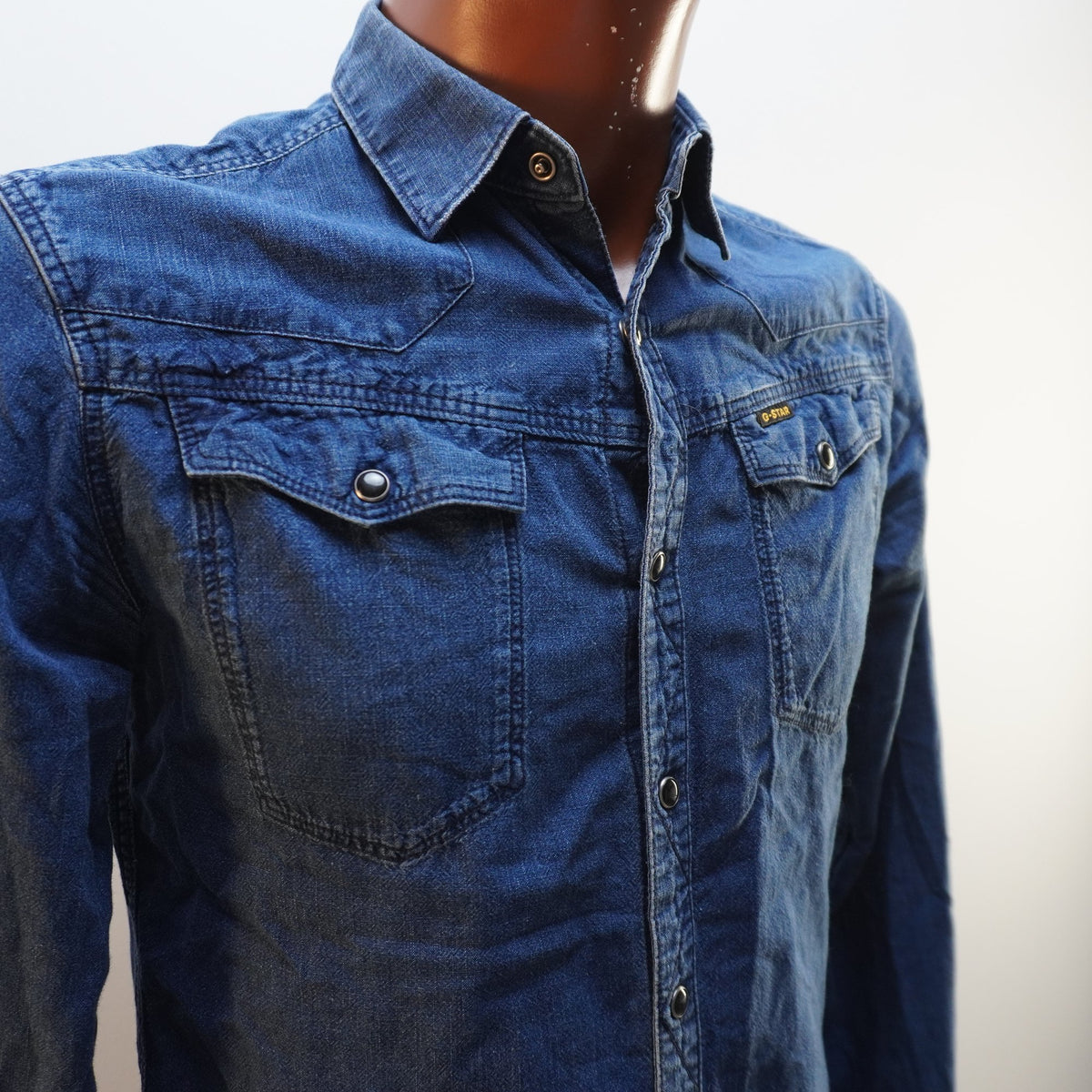 Camisa Henley G-Star para Hombre Usada - Azul, M