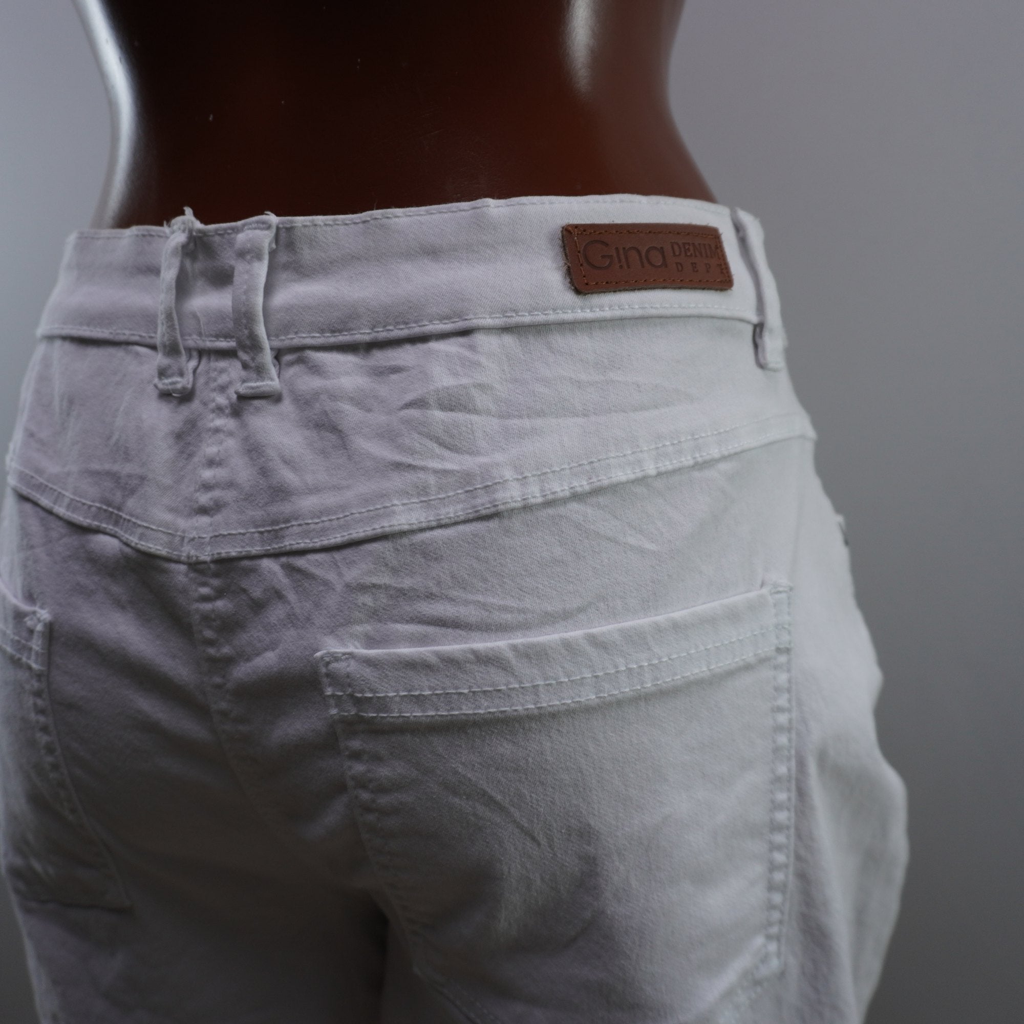 Pantalones Cortos Vaqueros Gina para Mujer Usados - Blanco, XXL