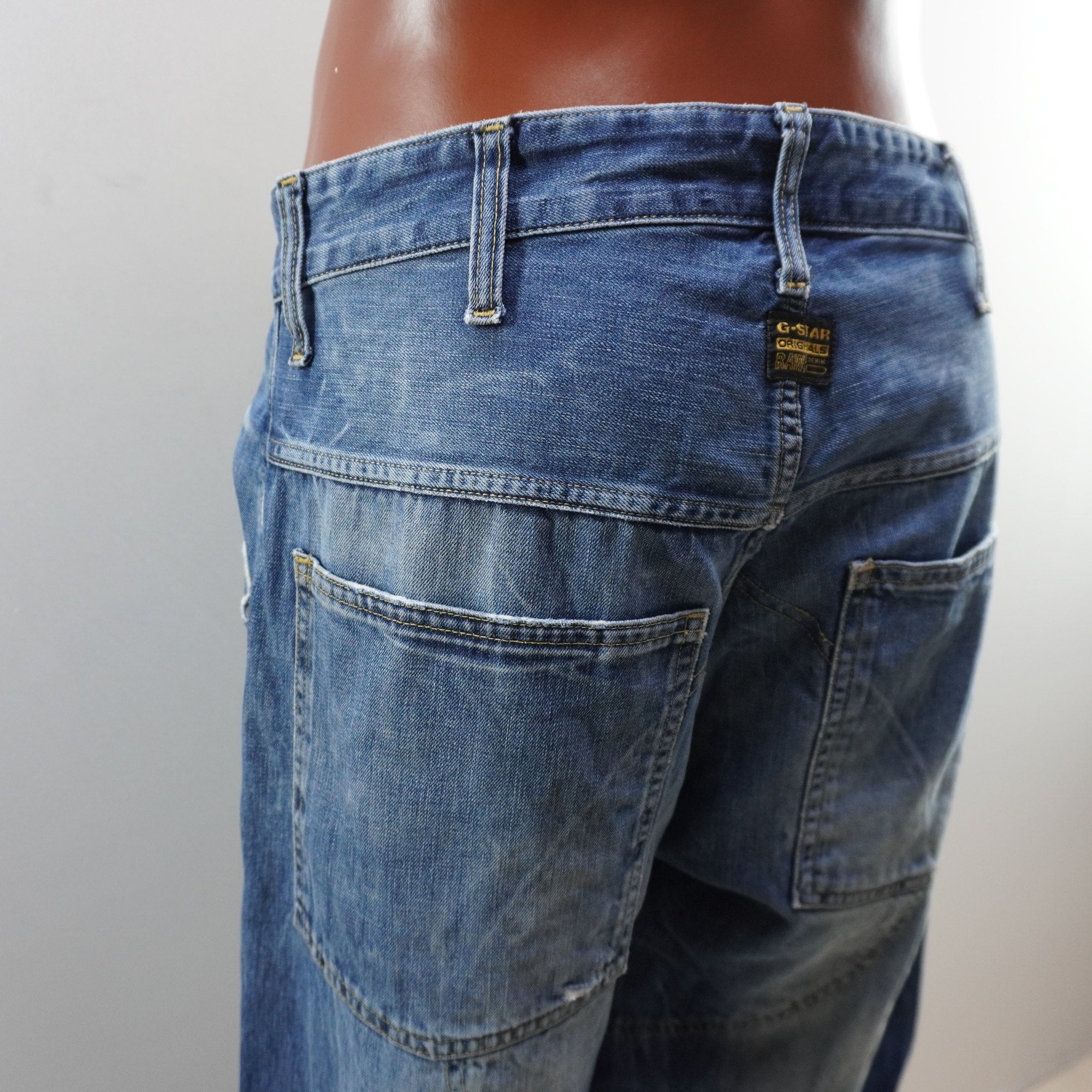 Vaqueros G-Star para Hombre - Azul, Grande (L), Usados en Muy Buen Estado