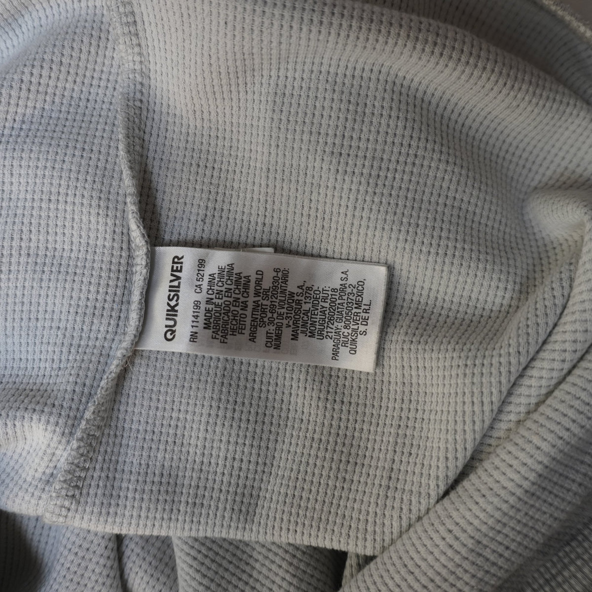 Sudadera con Capucha Quiksilver para Hombre Usada - Gris, XXL