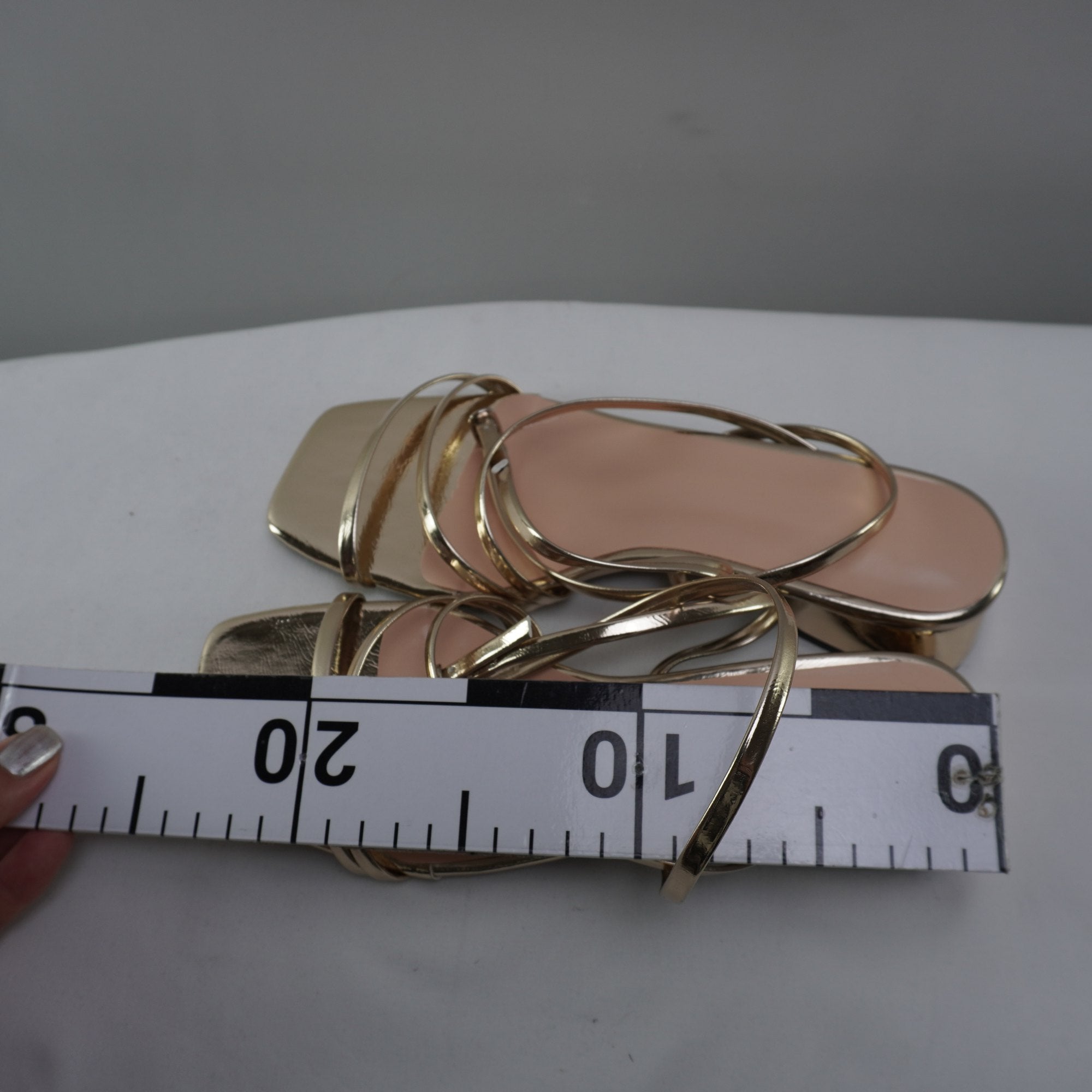 Tacones Dorados para Mujer Usados - Talla 37