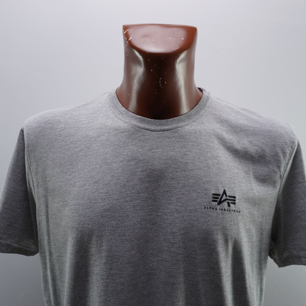 Camiseta de Manga Corta Alpha Industries para Hombre - Gris, XL, Usada en Muy Buen Estado