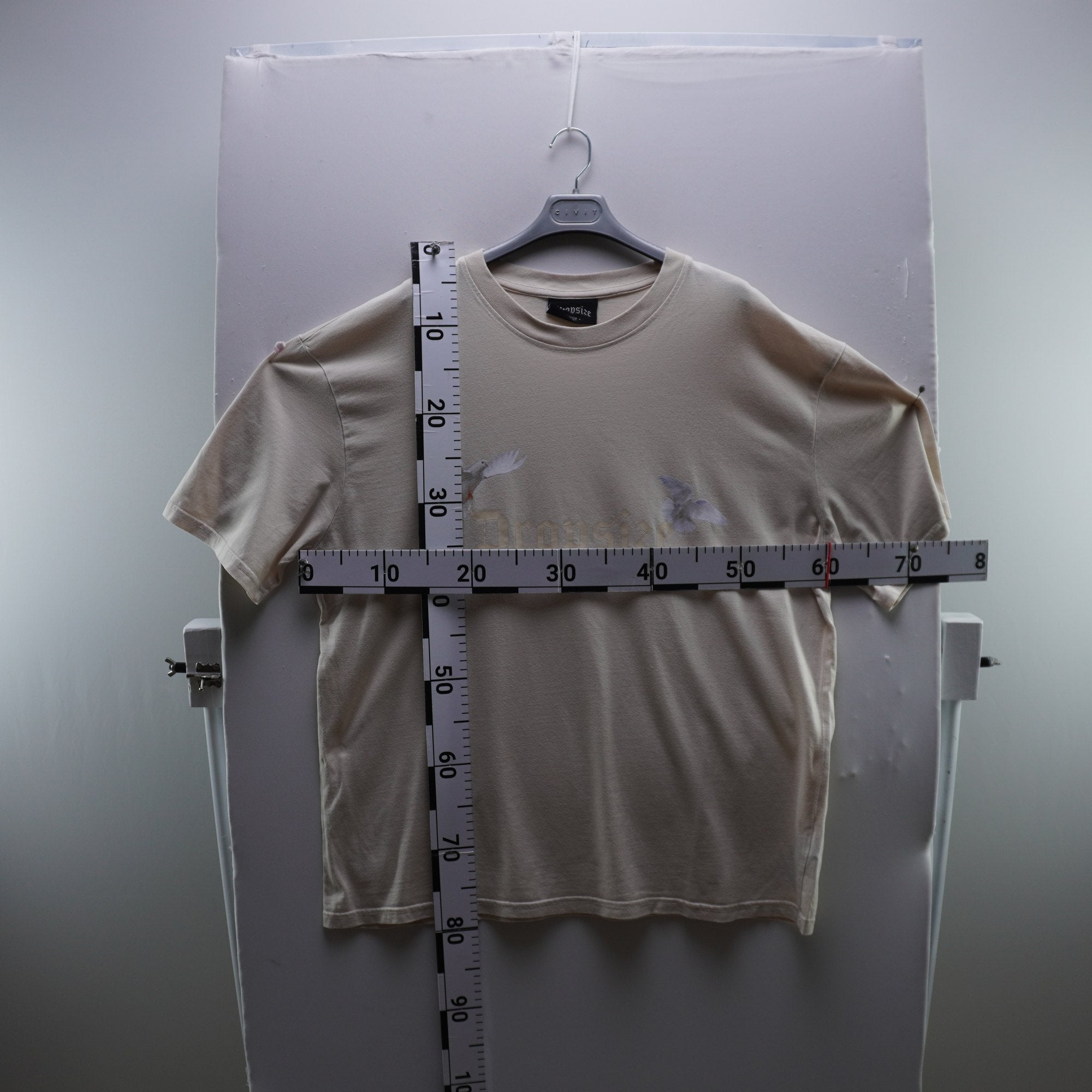 Camiseta de Manga Corta Dropsize para Mujer Usada - Beige, L