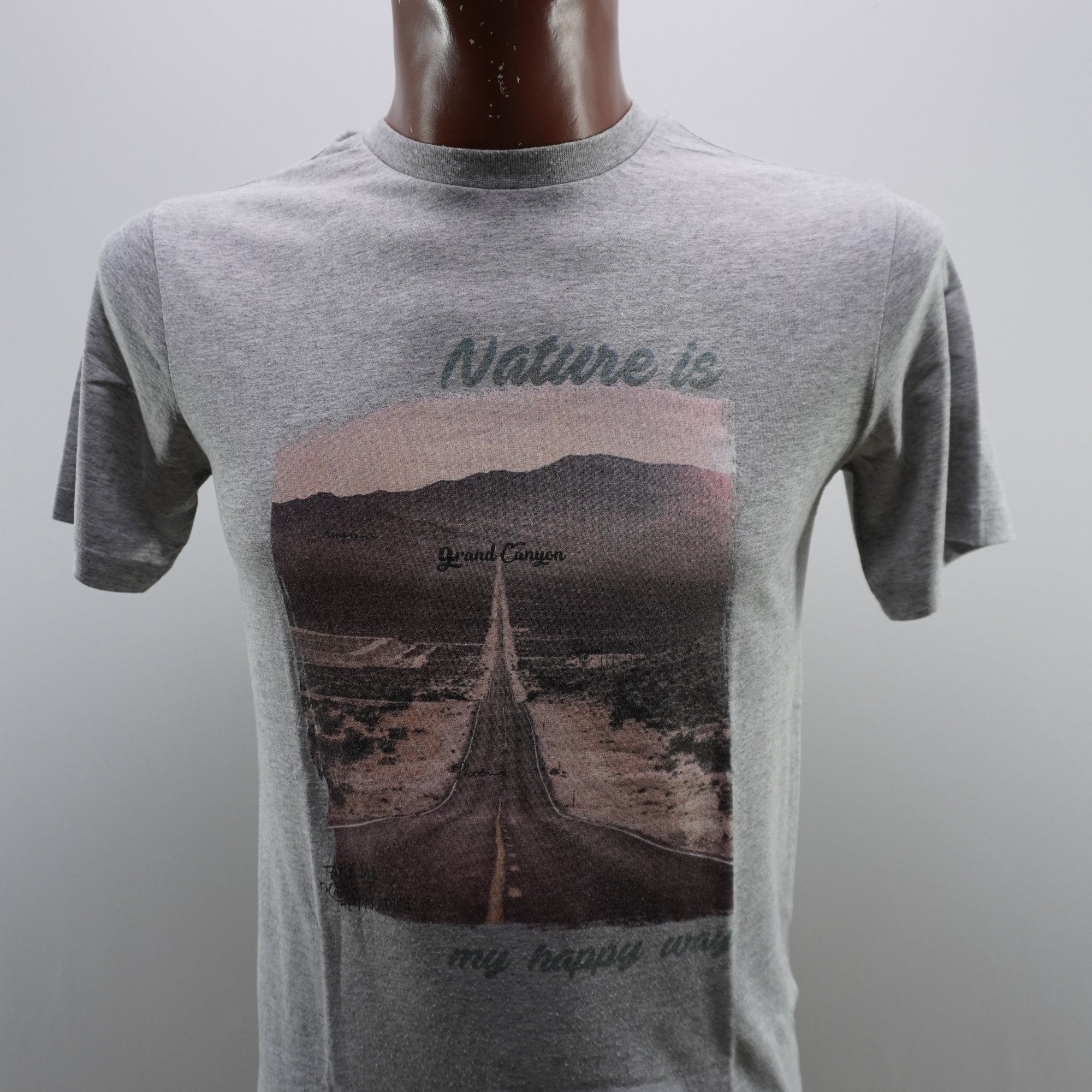 Camiseta de Manga Corta Nature Te para Hombre Usada - Gris, S