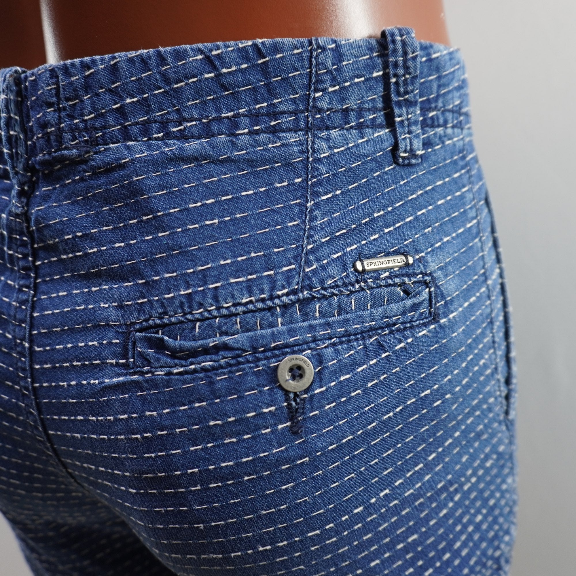 Pantalones Cortos Vaqueros Springfield para Hombre Usados - Azul, S