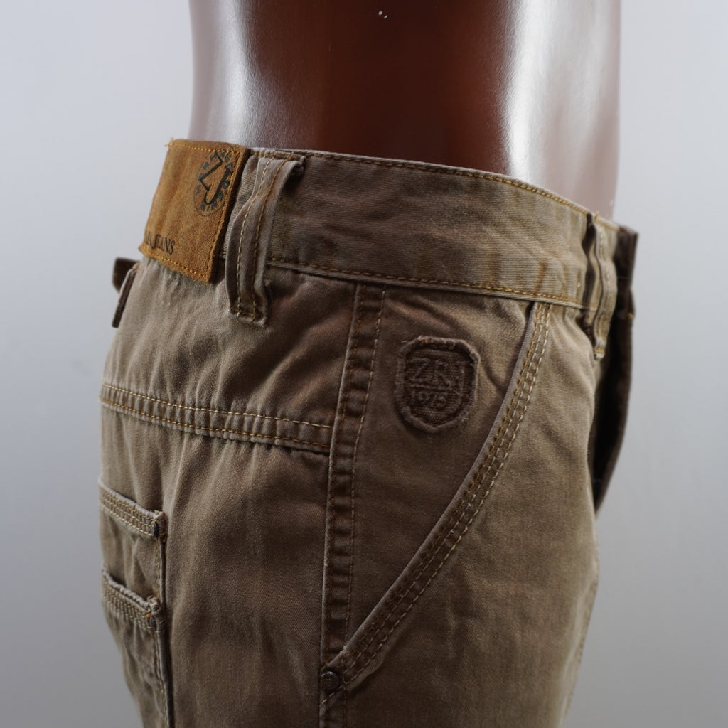 Pantalones Cortos Vaqueros Zara para Hombre Usados - Marrón, S