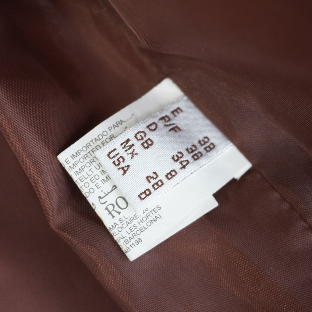 Chaqueta Acolchada Punto Roma para Mujer Usada - Marrón, S