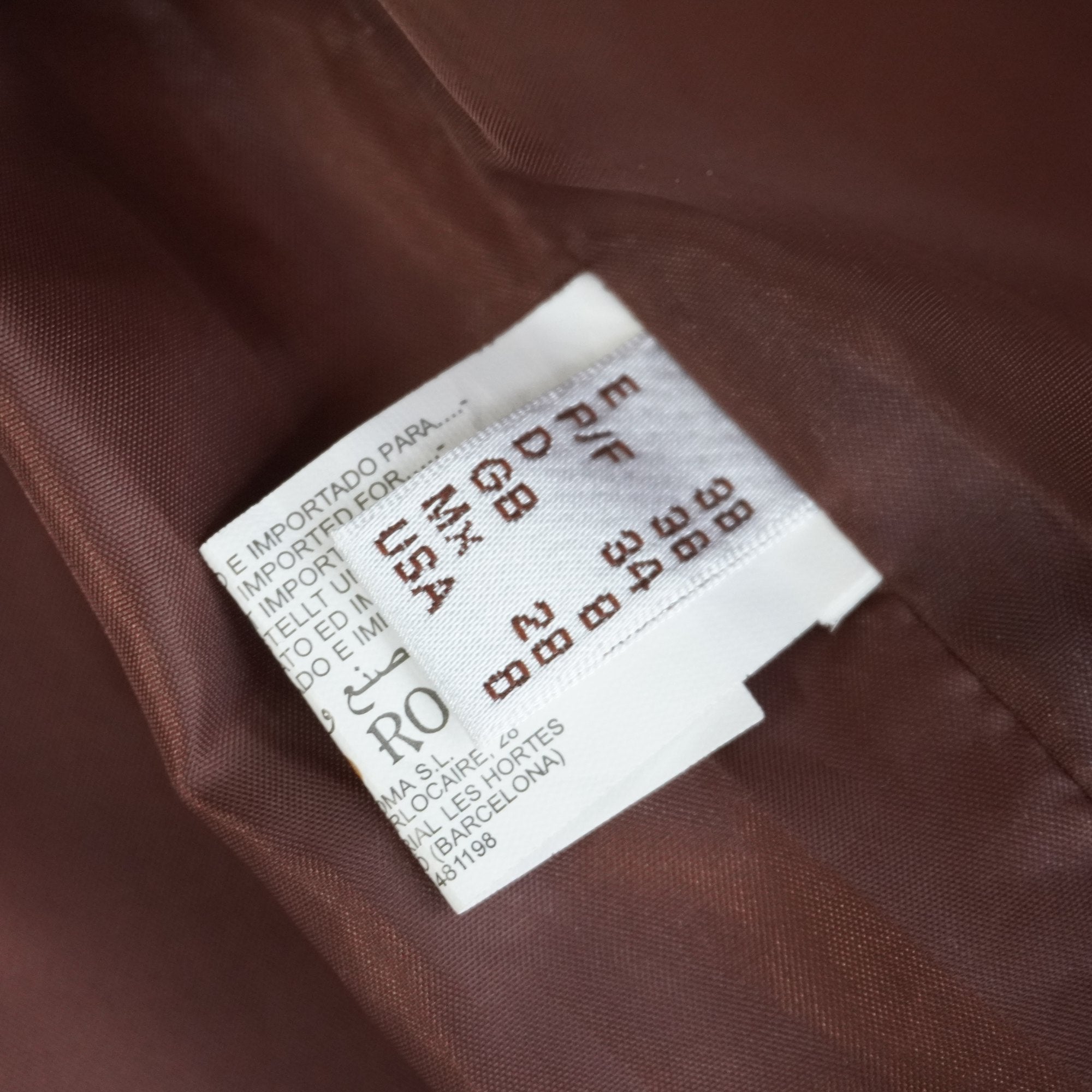 Chaqueta Acolchada Punto Roma para Mujer Usada - Marrón, S