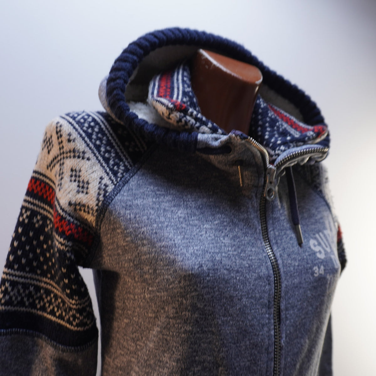 Sudadera con Capucha Superdry para Mujer Usada - Gris, L