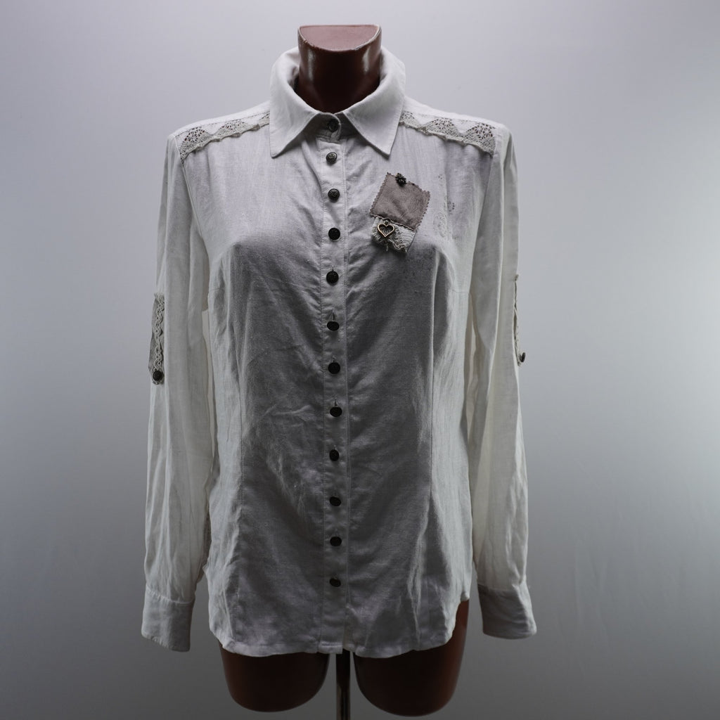 Camisa de Vestir Country Line para Mujer Usada - Blanca, L