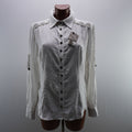 Camisa de Vestir Country Line para Mujer Usada - Blanca, L