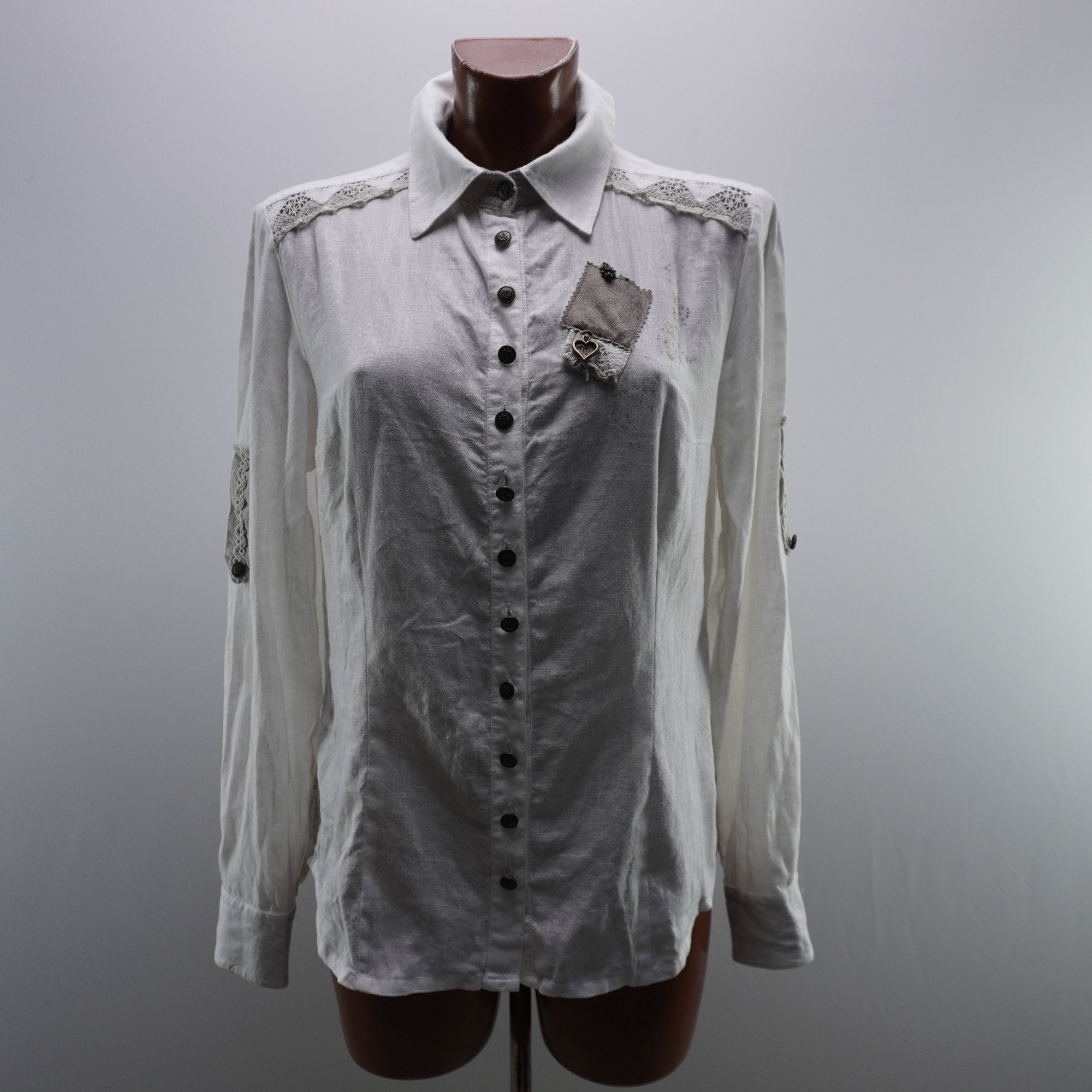 Camisa de Vestir Country Line para Mujer Usada - Blanca, L