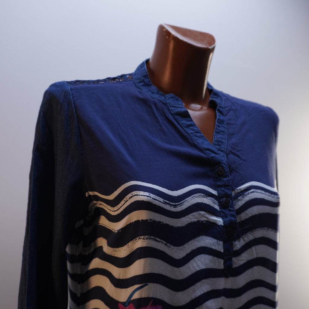 Camisa Henley Desigual para Mujer Usada - Azul, L