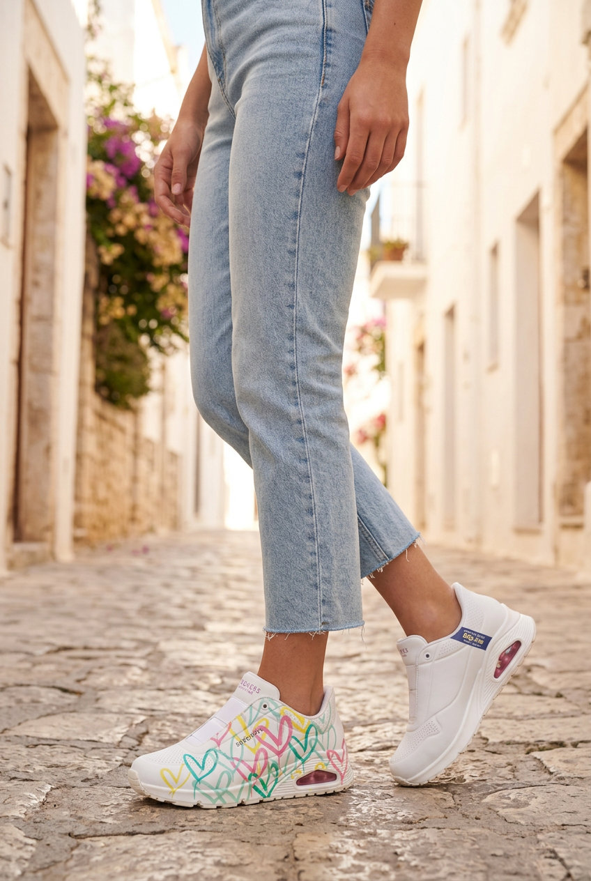 Gebrauchte Skechers Sneaker für Damen - Weiß, Größe 39