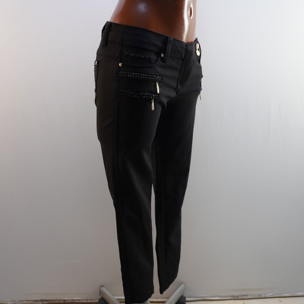 Vaqueros Balmain para Mujer en Negro - Talla L, Usados en Muy Buen Estado