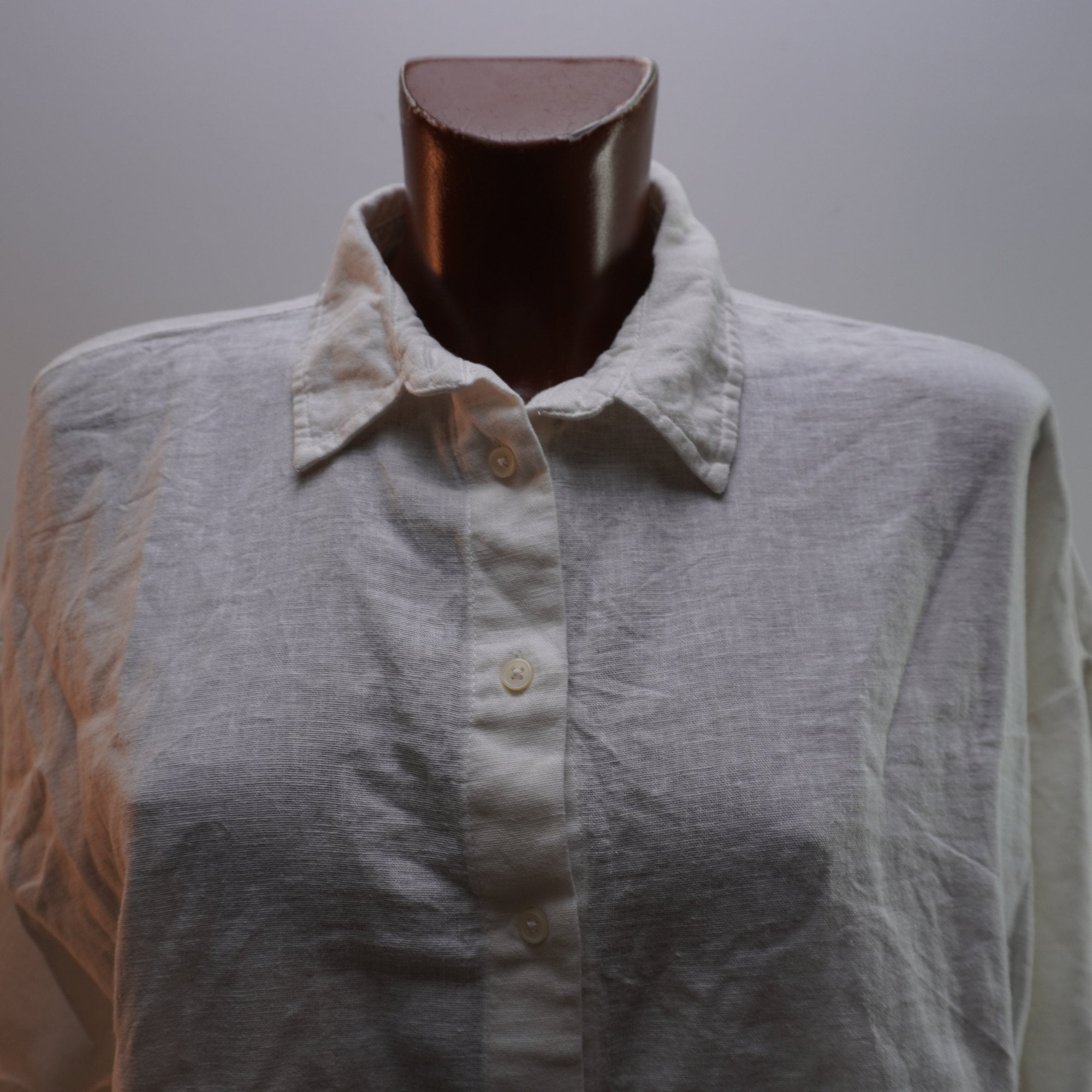 Camisa Henley Italian Style para Mujer Usada - Beige, XL