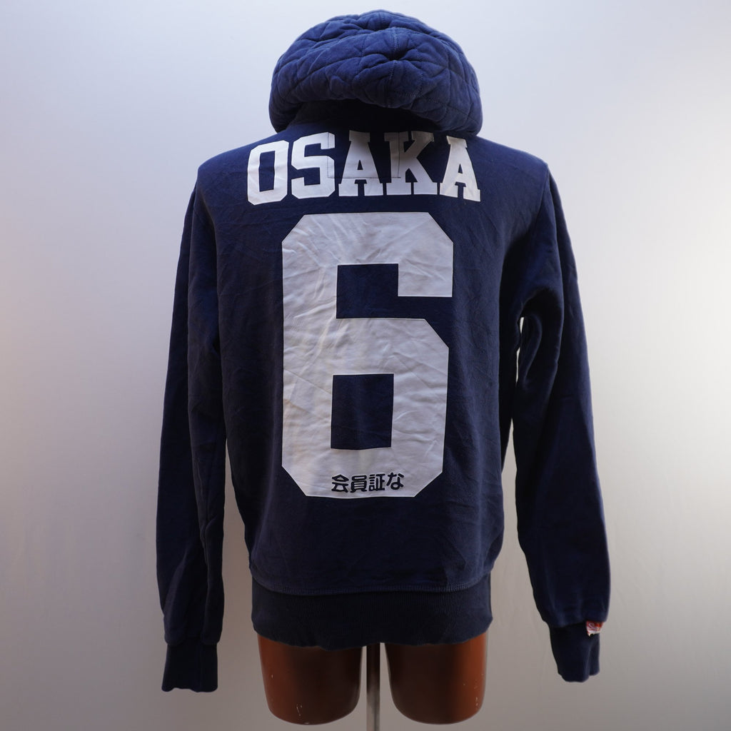 Sudadera con Capucha Superdry para Hombre Usada - Azul Marino, Mediano (M)