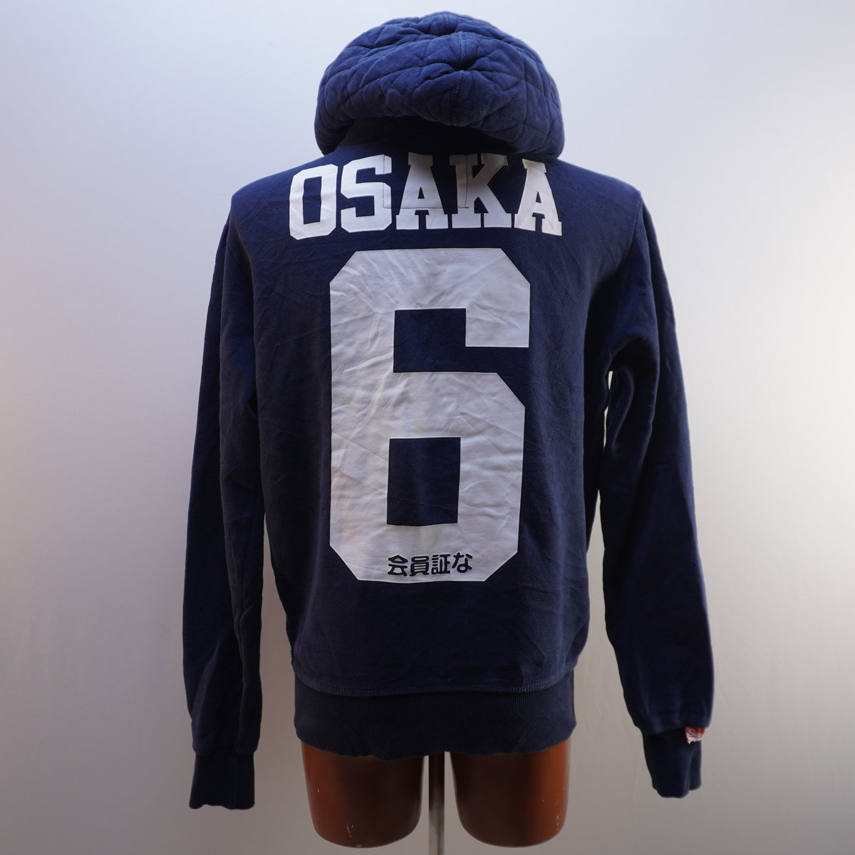 Sudadera con Capucha Superdry para Hombre Usada - Azul Marino, Mediano (M)