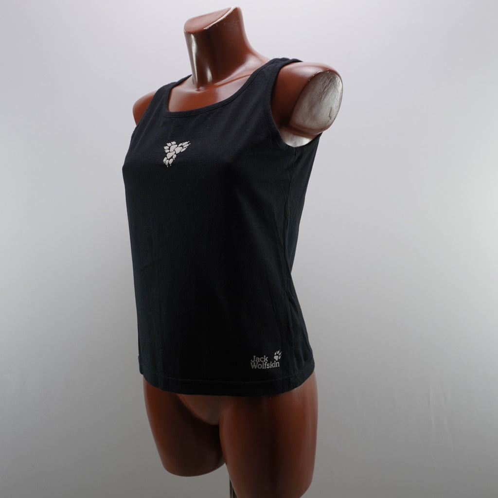 Camiseta de Manga Corta Jack Wolfskin para Mujer - Negro, M, Usada en Muy Buen Estado