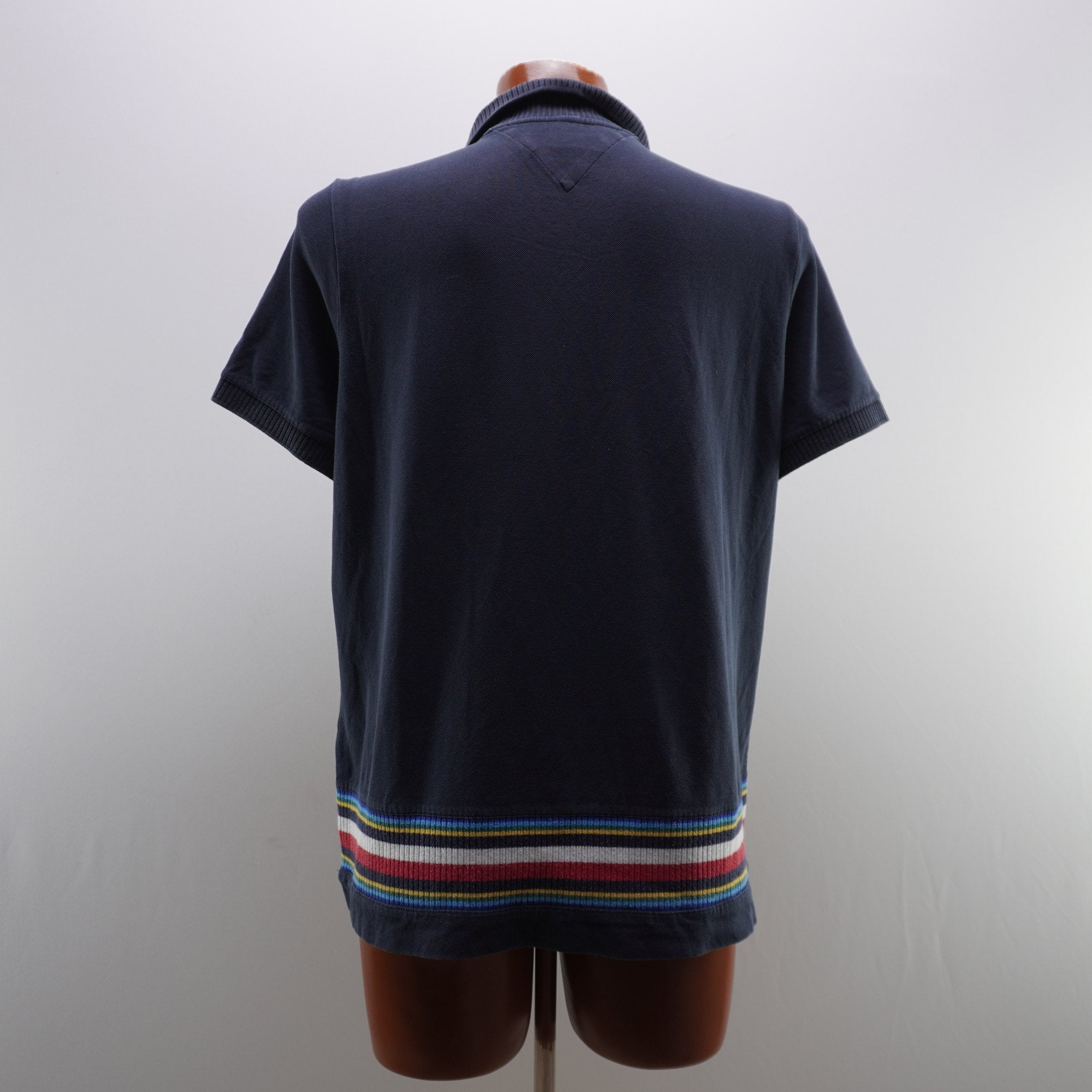 Camiseta de Manga Corta Tommy Hilfiger para Mujer Usada - Azul Marino, XL