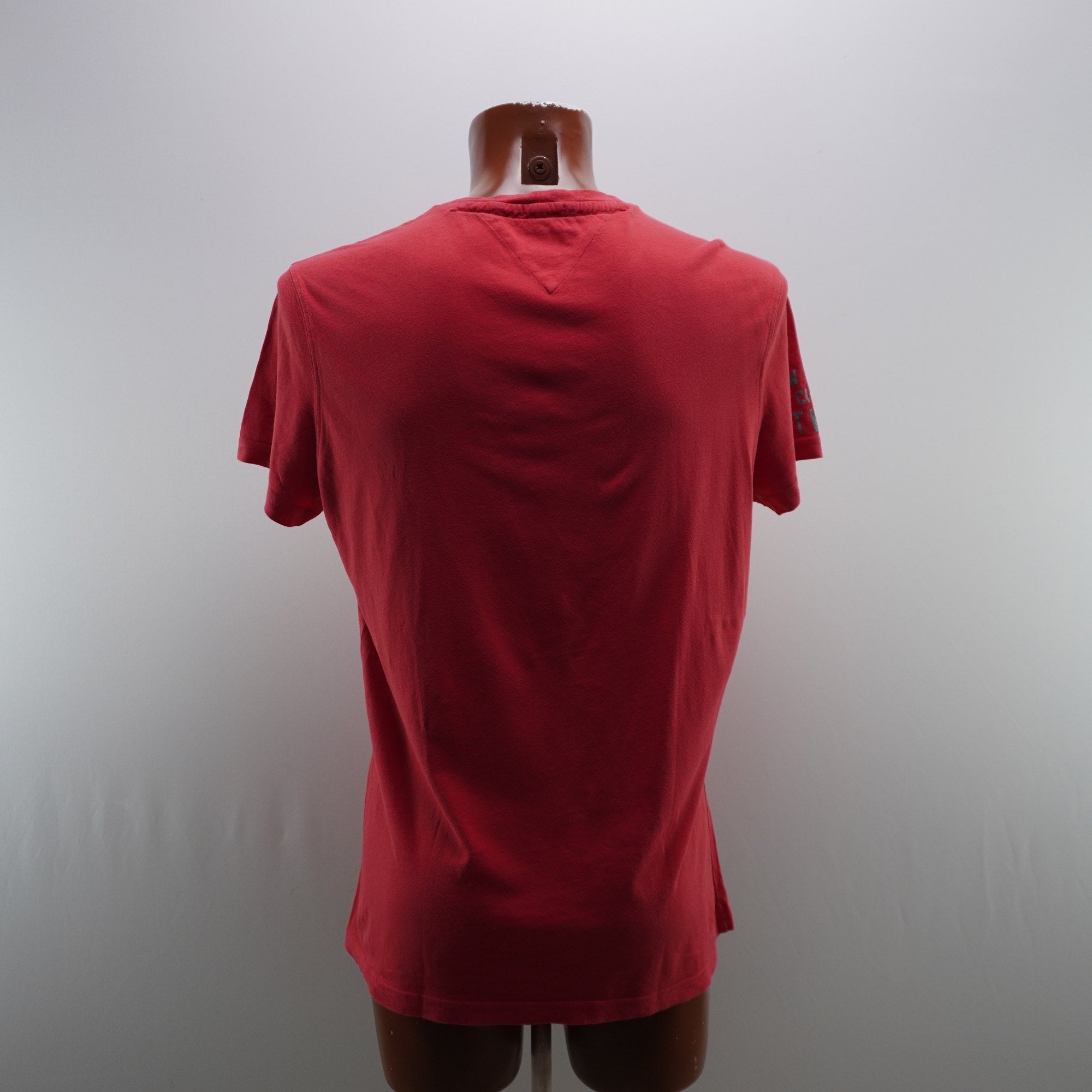 Camiseta de Manga Corta Tommy Hilfiger para Hombre Usada - Roja, L