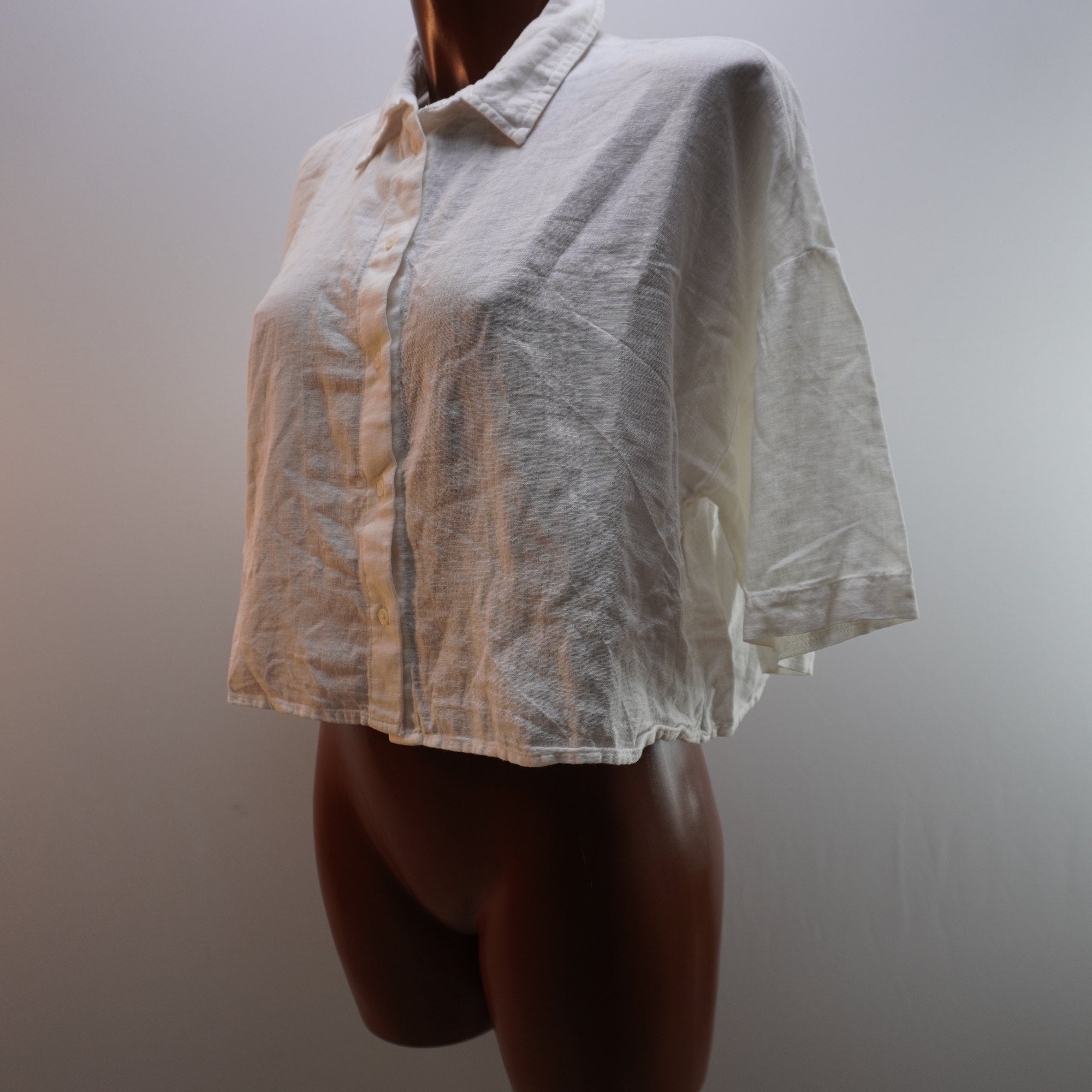 Camisa Henley Italian Style para Mujer Usada - Beige, XL